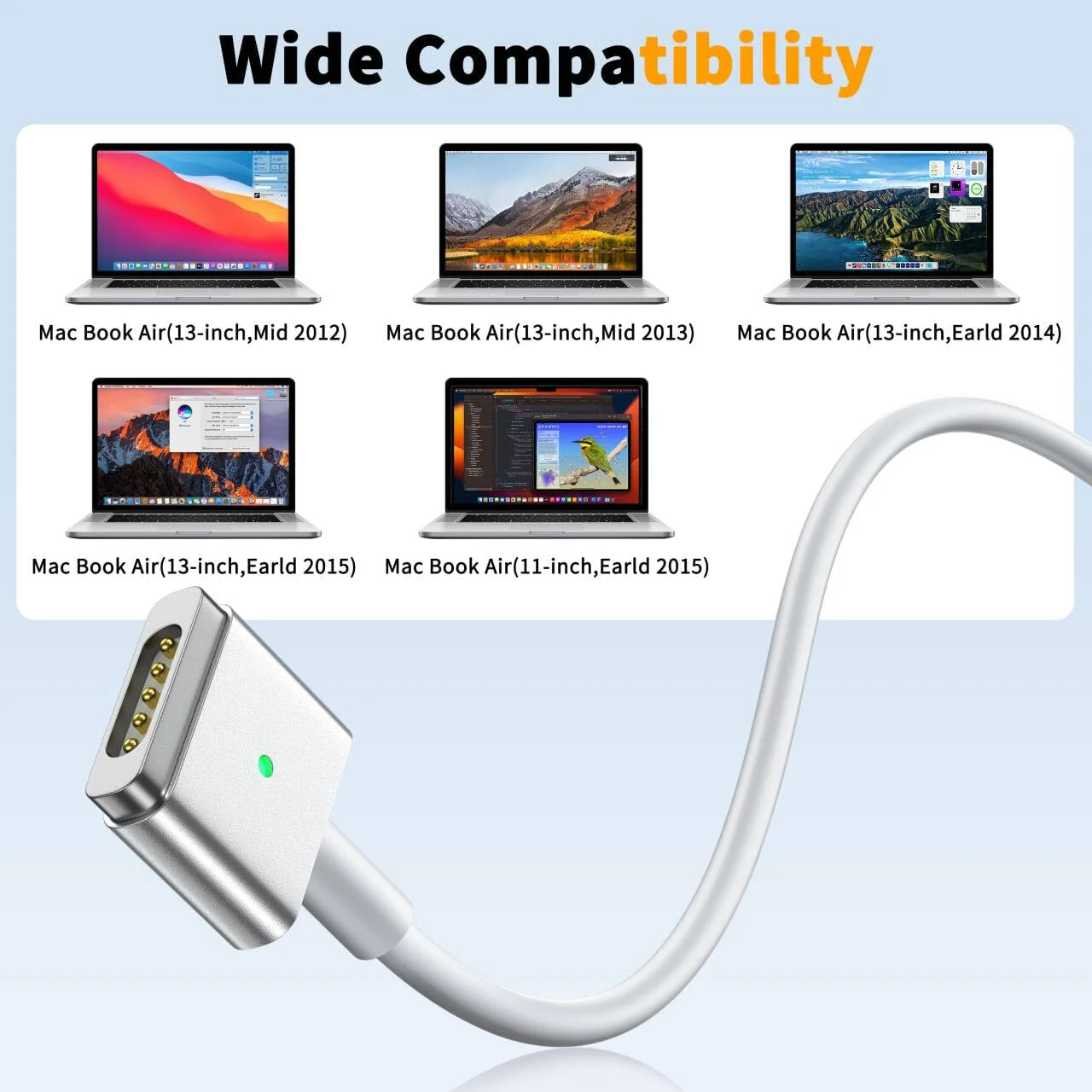 GTGUGR 85W T-Tip Power Adapter Replacement Charger for MacBook Pro Laptops DEMO - Image 4