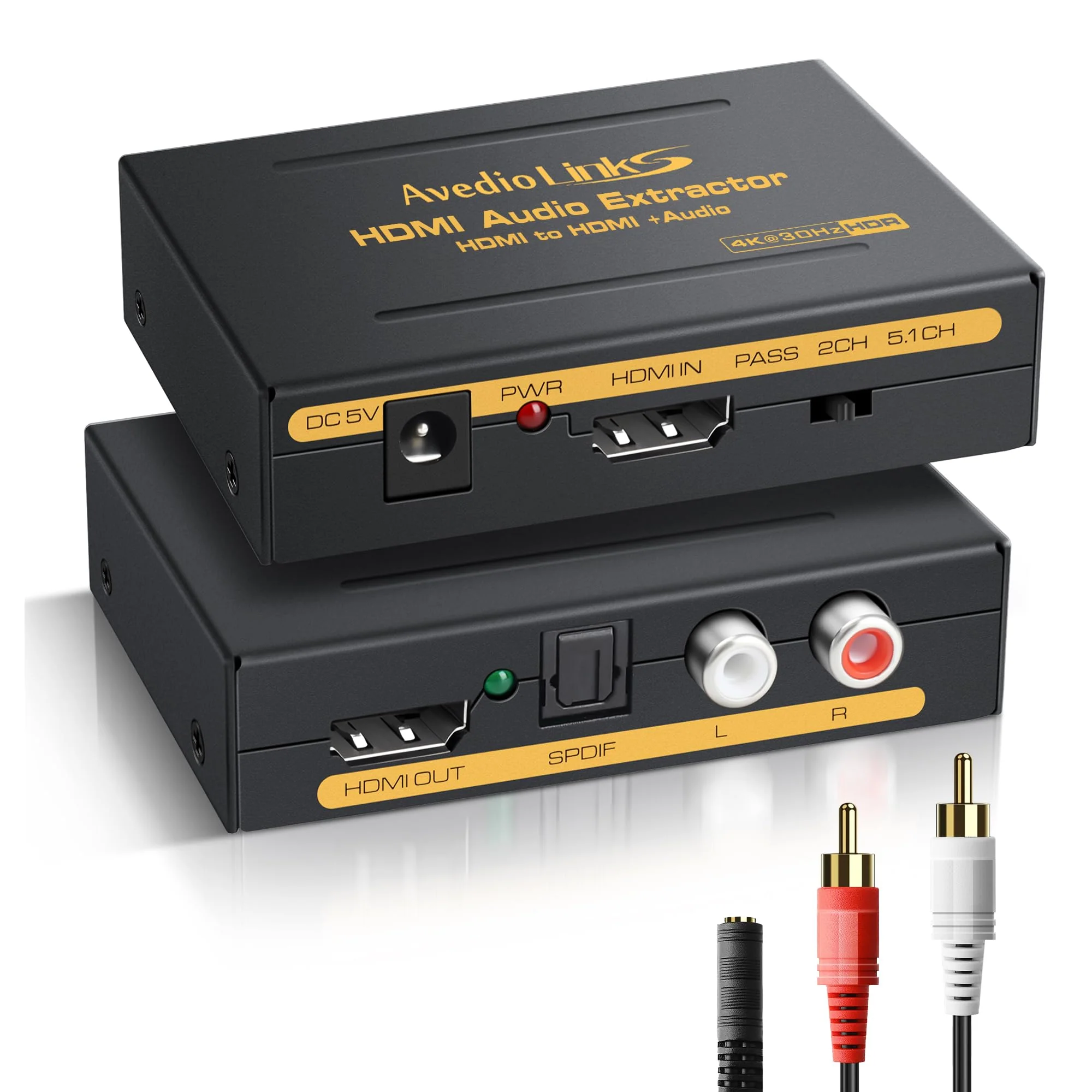 avedio links Video Converters 4K HDMI Audio Extractor Splitter - 1080P to NEW