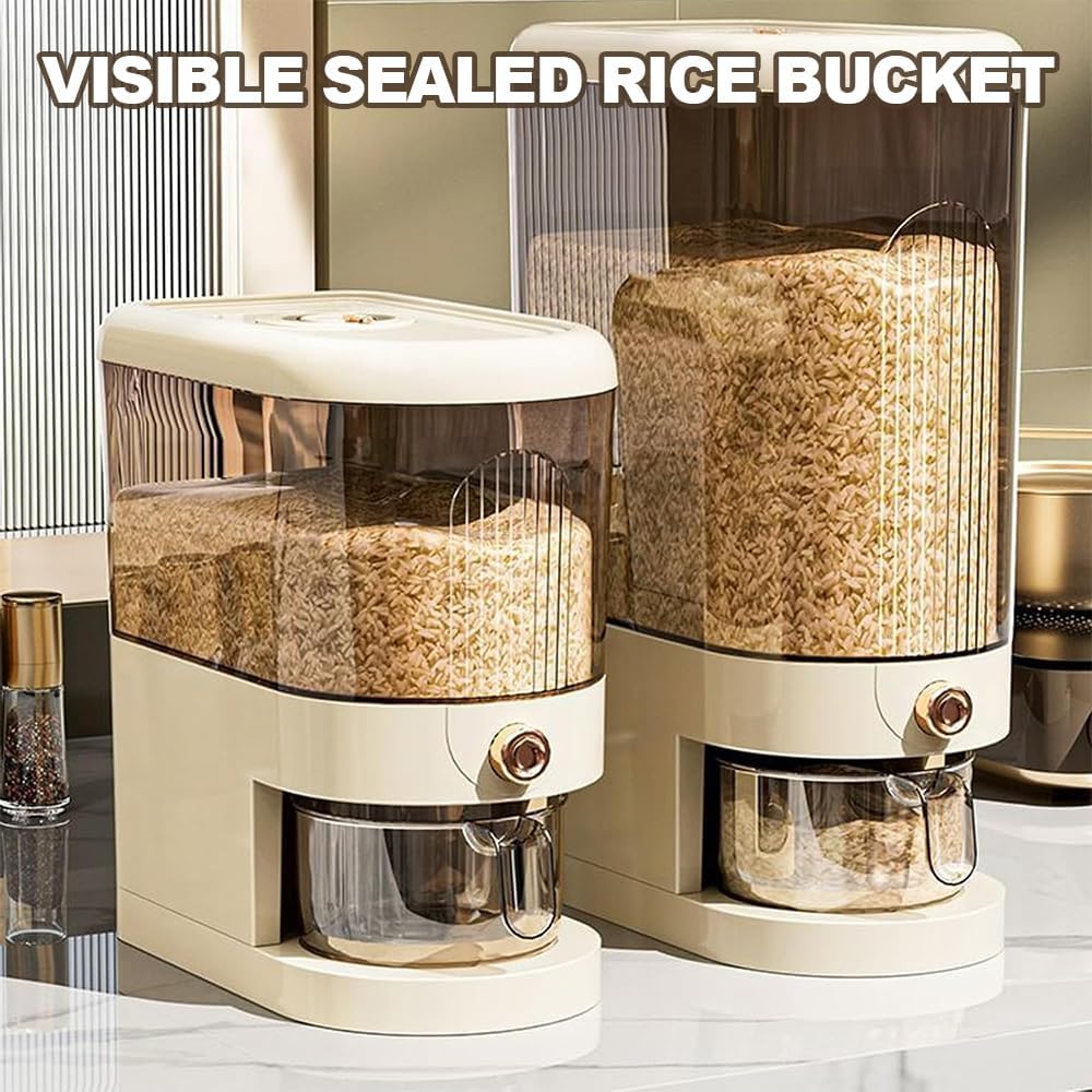 GUDAJIN 5 KG Plastic Cereal Container Storage with Measuring Cylinder and DEMO - Image 3
