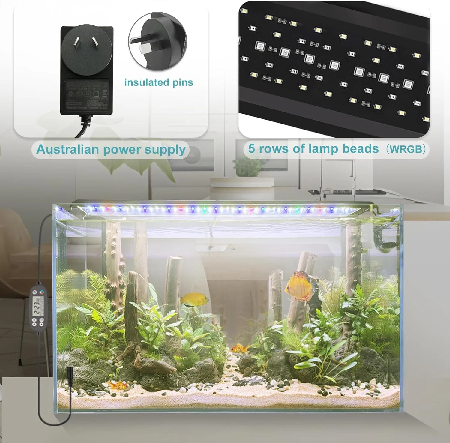 driamor Programmable Aquarium Light with LCD Screen for Fish Tank 22W NEW - Image 8