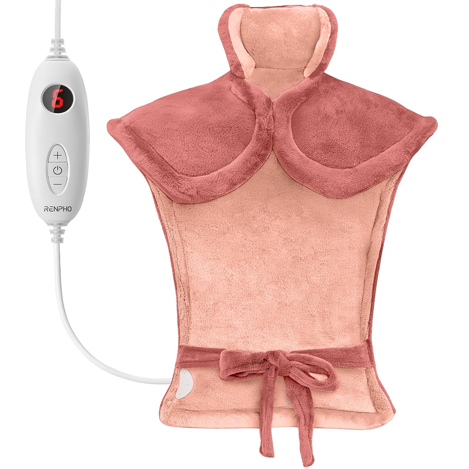 RENPHO Electric Heating Pad for Neck and Shoulder Pain Relief, E-Pink DEMO