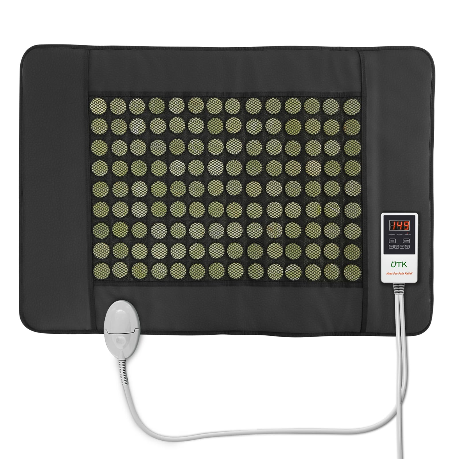 UTK Far Infrared Heating Pad with 153 Natural Jade Stones, 21 x 31 Inch DEMO