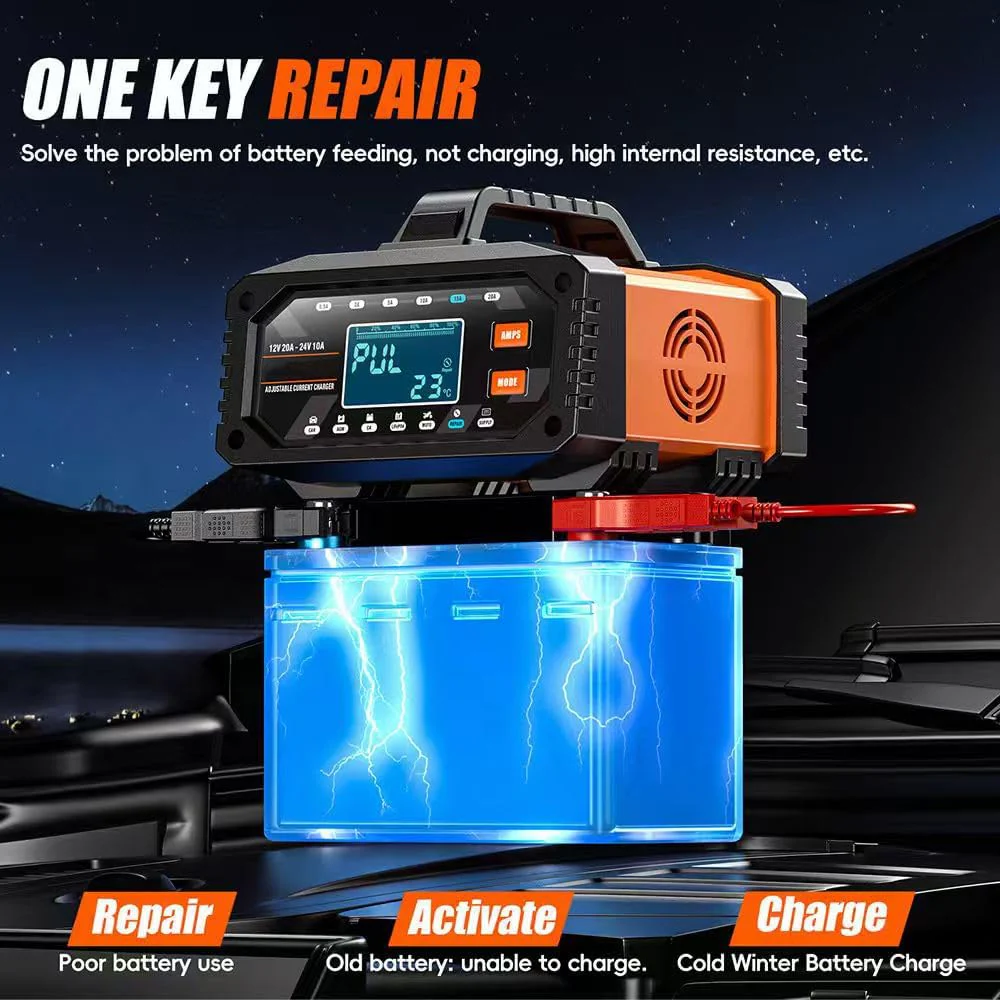 Ukugkittp 20A Smart Battery Charger Maintainer 6-Level Adjustable Current DEMO - Image 8