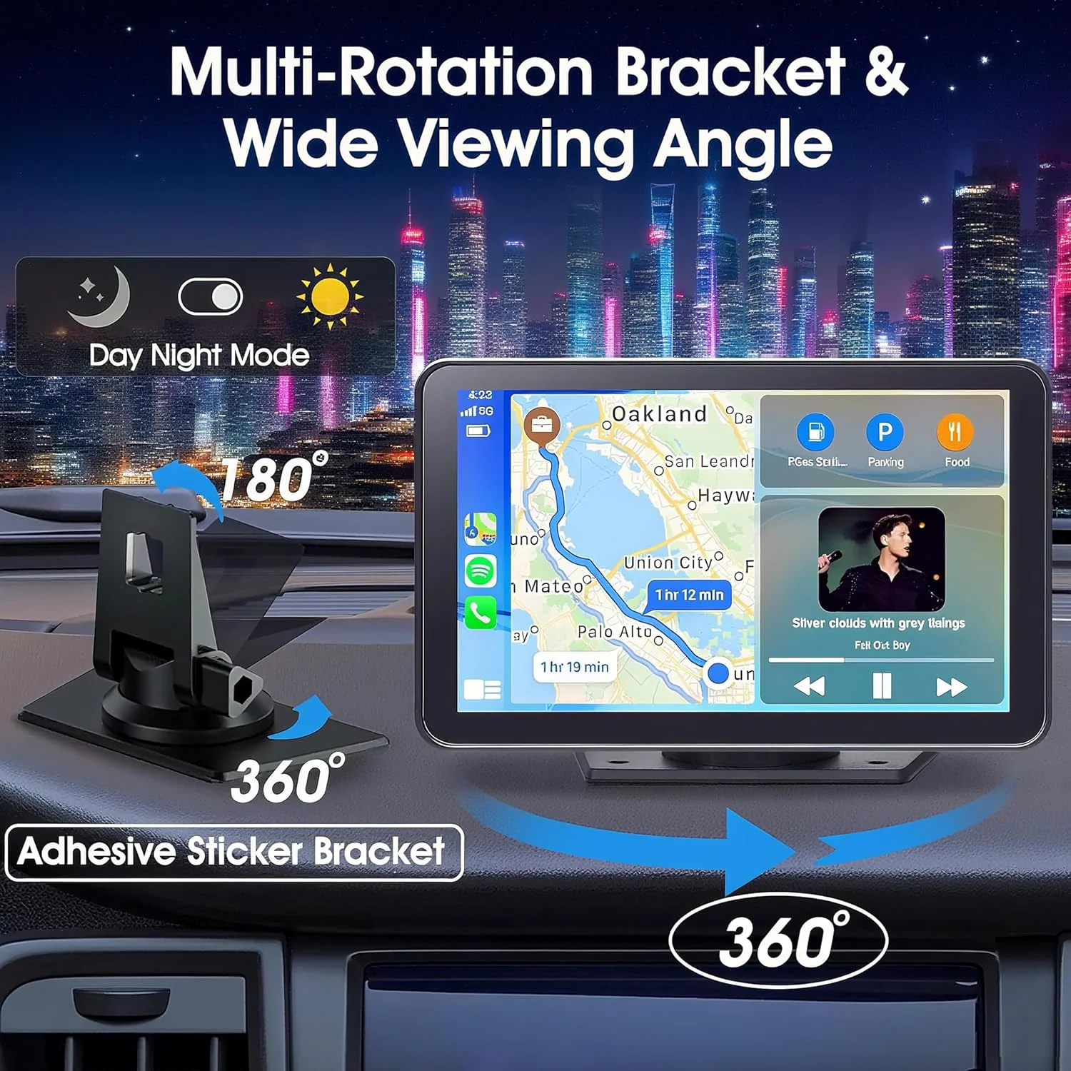 Vnmlopi Portable On-Dash-Monitoring Wireless Touch Screen On-Dash Monitoring - Image 6