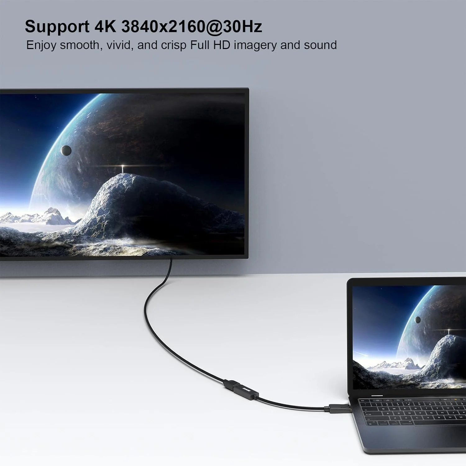 BENFEI 4K Adapters DisplayPort to HDMI Adapter - Gold-Plated DP Converter DEMO - Image 5