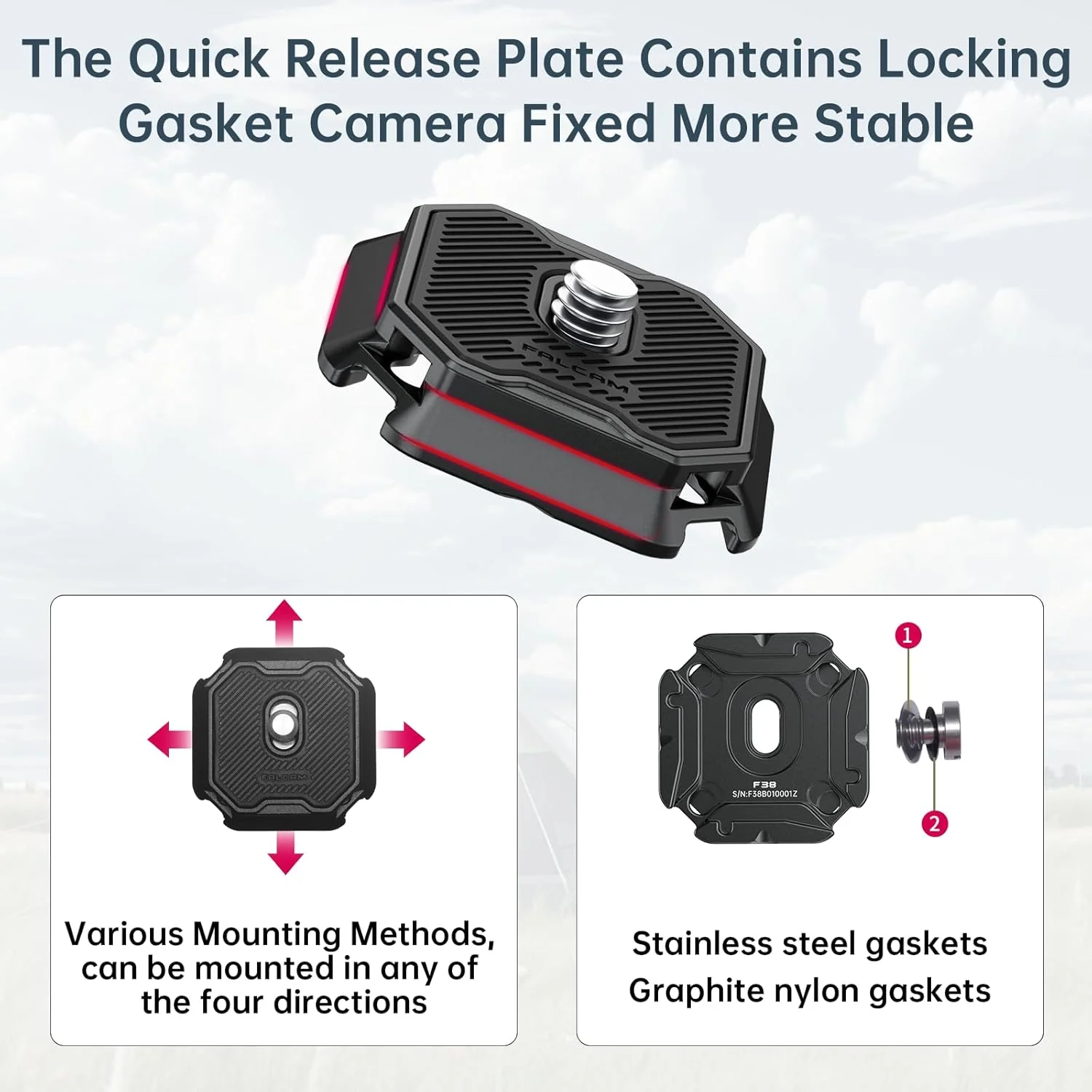 ULANZI Camera Backpack Clip Quick Release Kit V2 QR Plate Tripod Mount NEW - Image 7