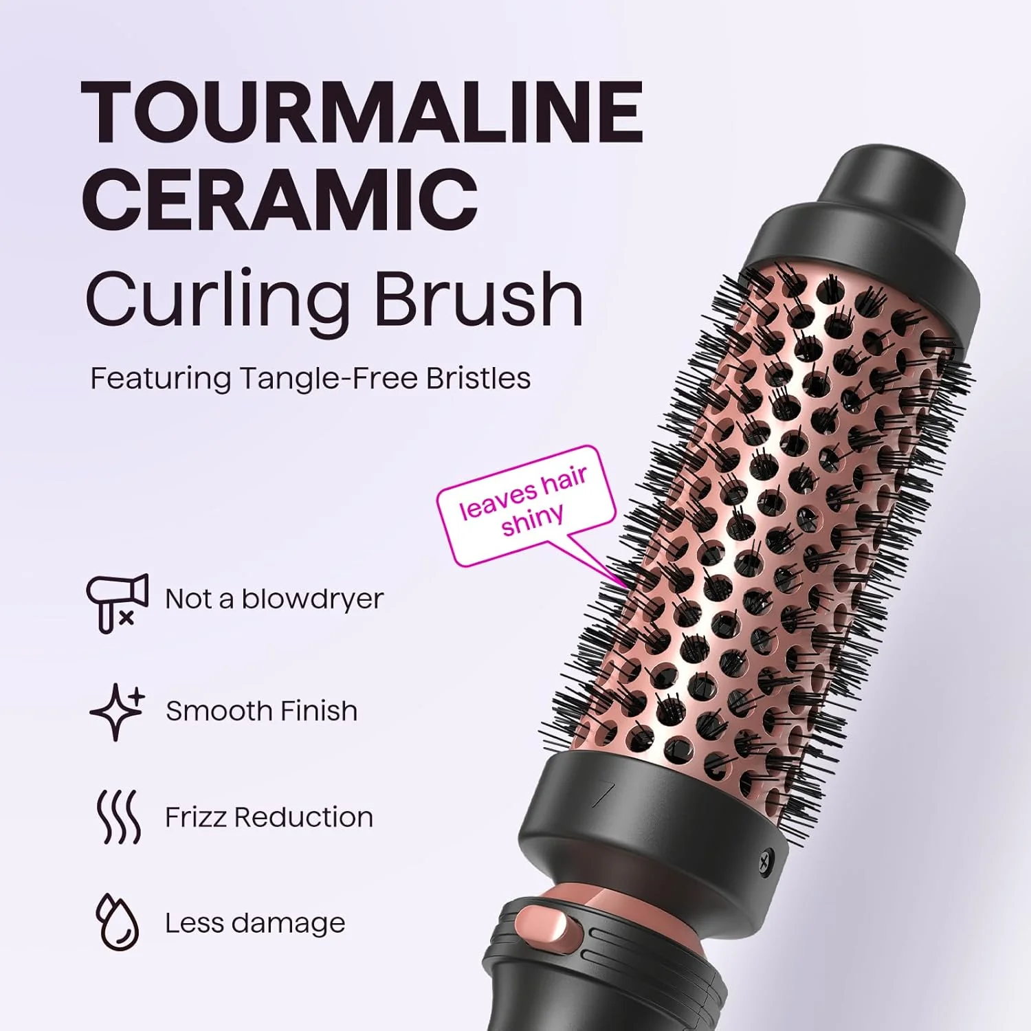 wavytalk 5-in-1 Curling Wand Set Rose Gold with Thermal Brush 25mm, 13mm, DEMO - Image 3