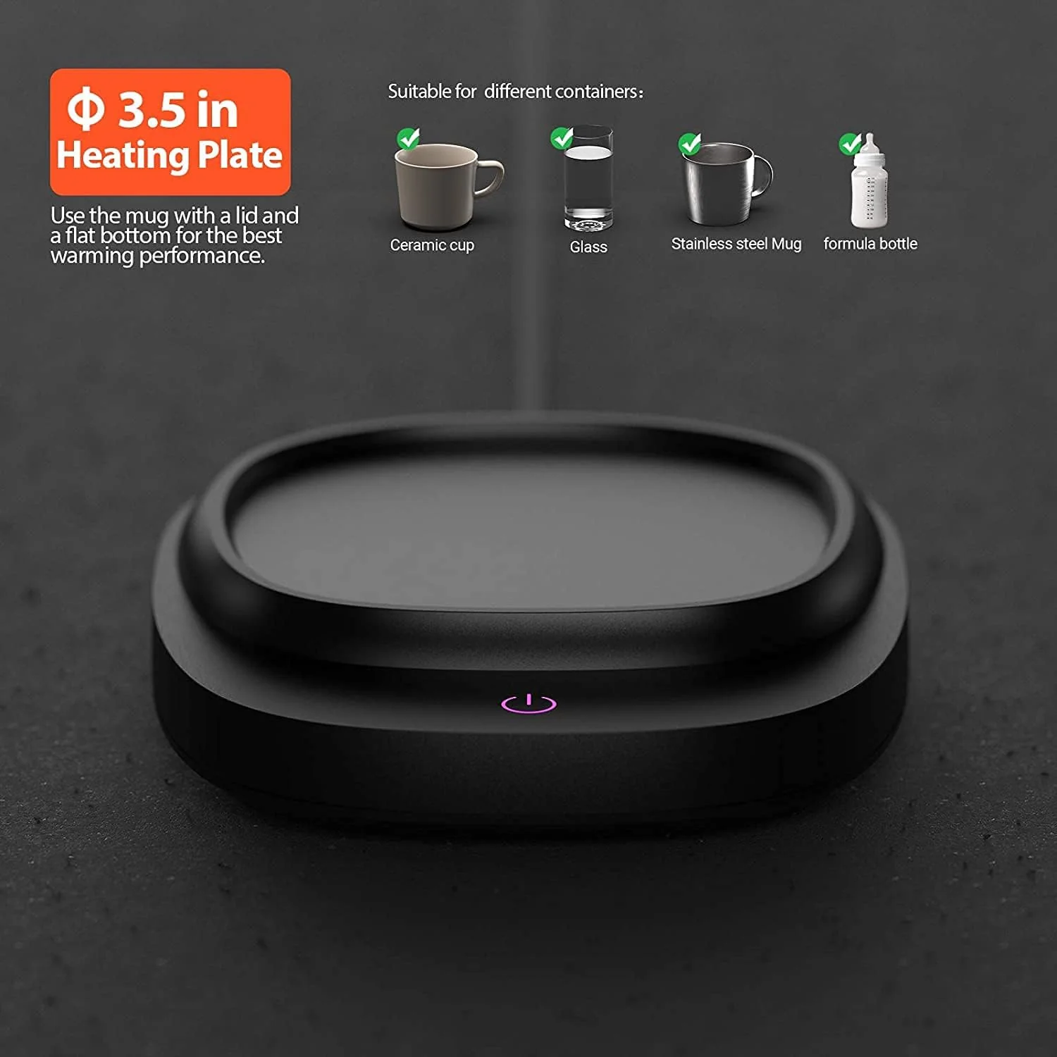 QualityLife Electric Tea Accessories Coffee Mug Warmer for Office Desk DEMO - Image 3