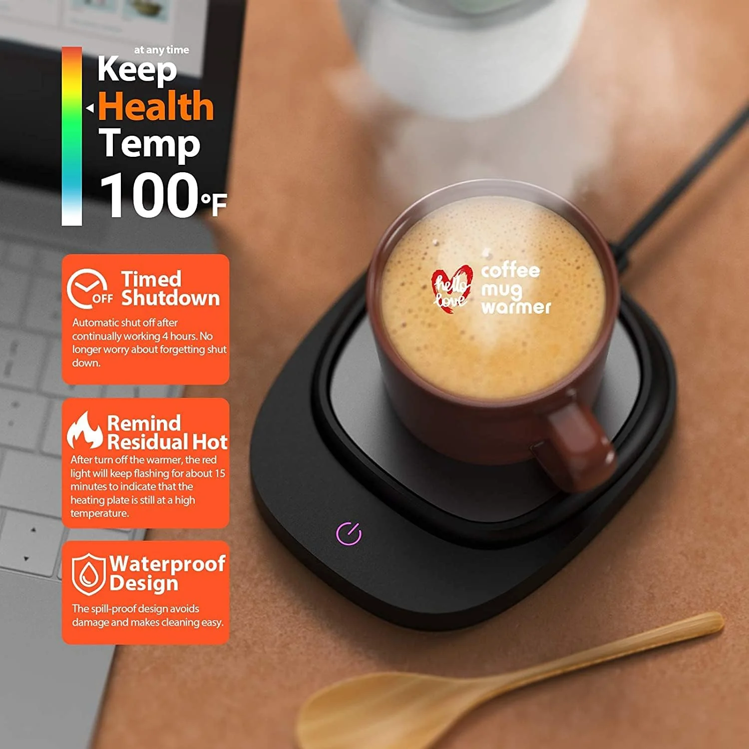 QualityLife Electric Tea Accessories Coffee Mug Warmer for Office Desk DEMO - Image 5
