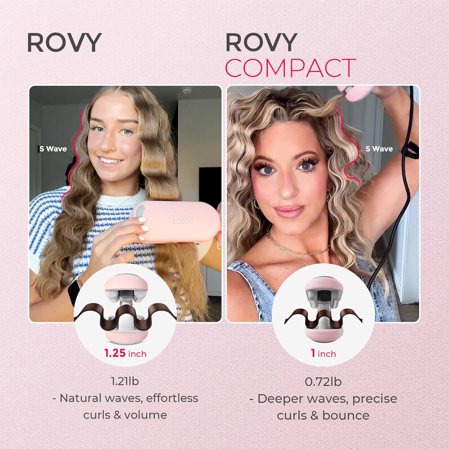 TYMO 25mm Wavers Ceramic Hair Waver Tool for Effortless Beach Waves Styling NEW - Image 3