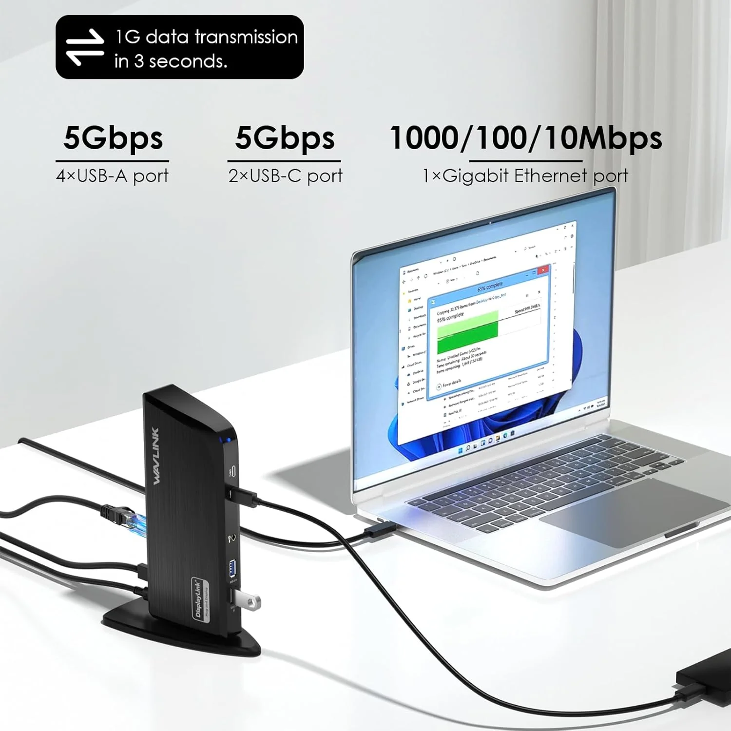 WAVLINK 13-in-1 USB-C Laptop Docking Station with Triple 4K HDMI Displays DEMO - Image 4