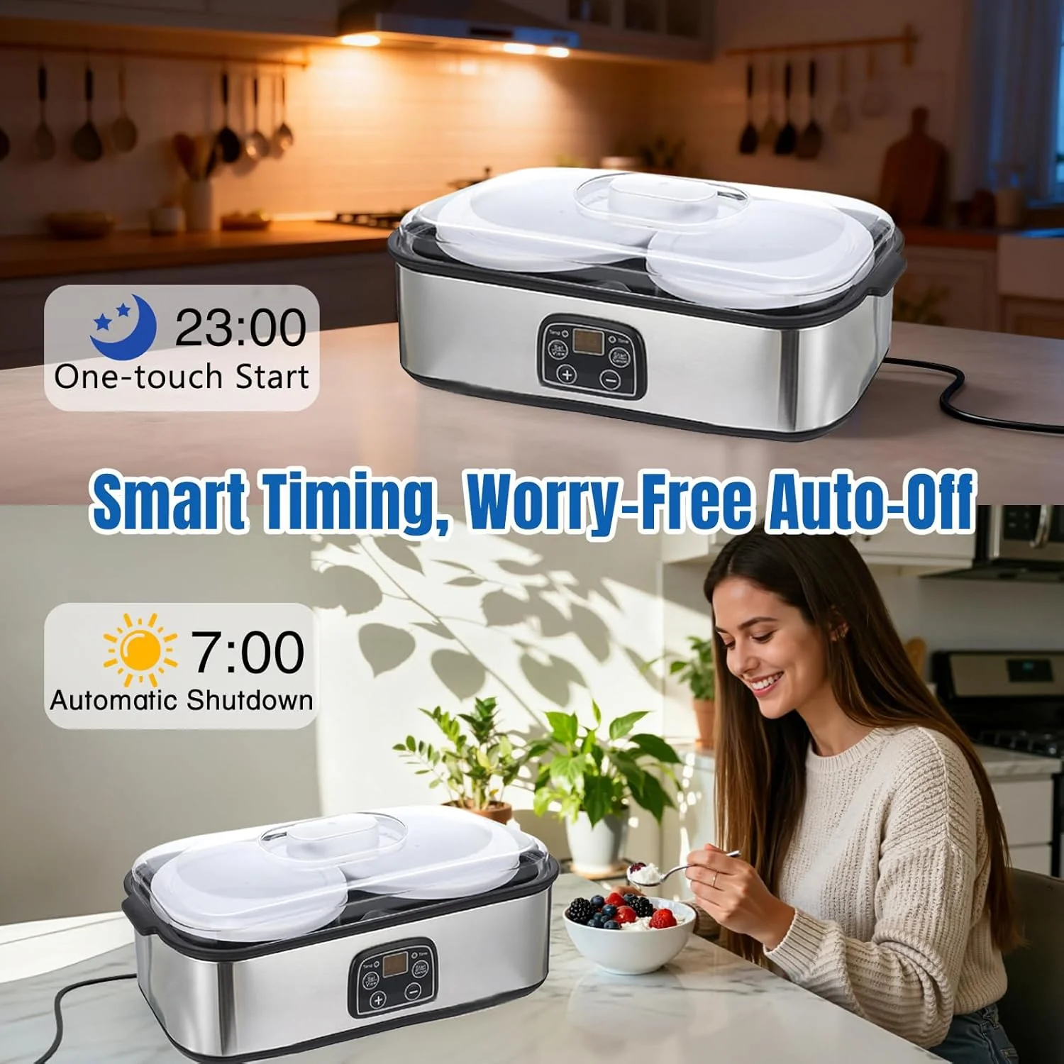 XIULIUU Automatic Speciality Appliances Digital Yoghurt Maker Machine with DEMO - Image 2