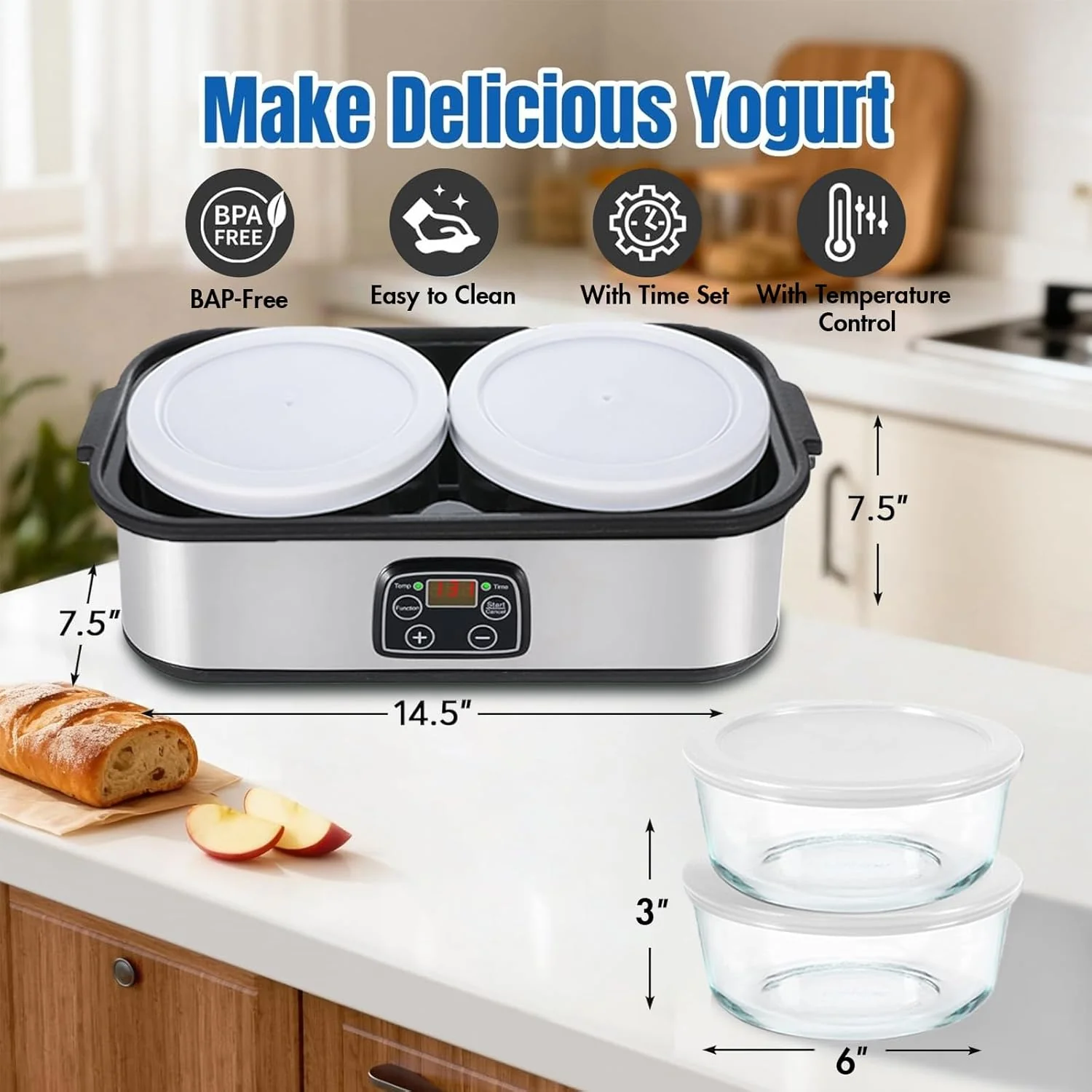 XIULIUU Automatic Speciality Appliances Digital Yoghurt Maker Machine with DEMO - Image 6