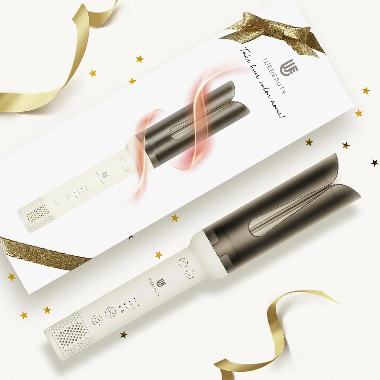 webeauty Automatic Curling Wand 1.25 Inch White Hair Curler for All Types DEMO - Image 6