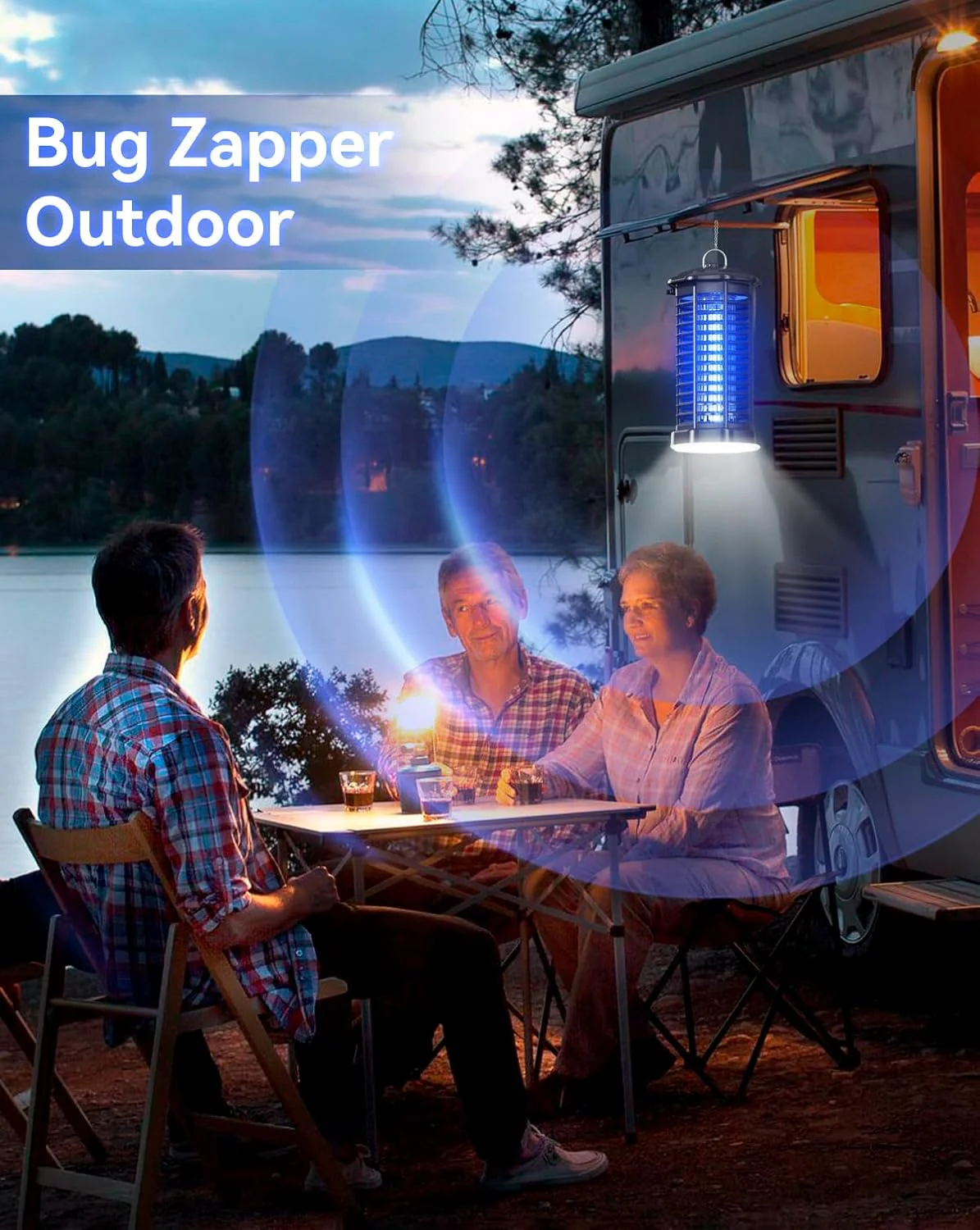 mosiller Electric Traps Mosquito Zapper Fly Trap Outdoor Pest Control Bug NEW - Image 7