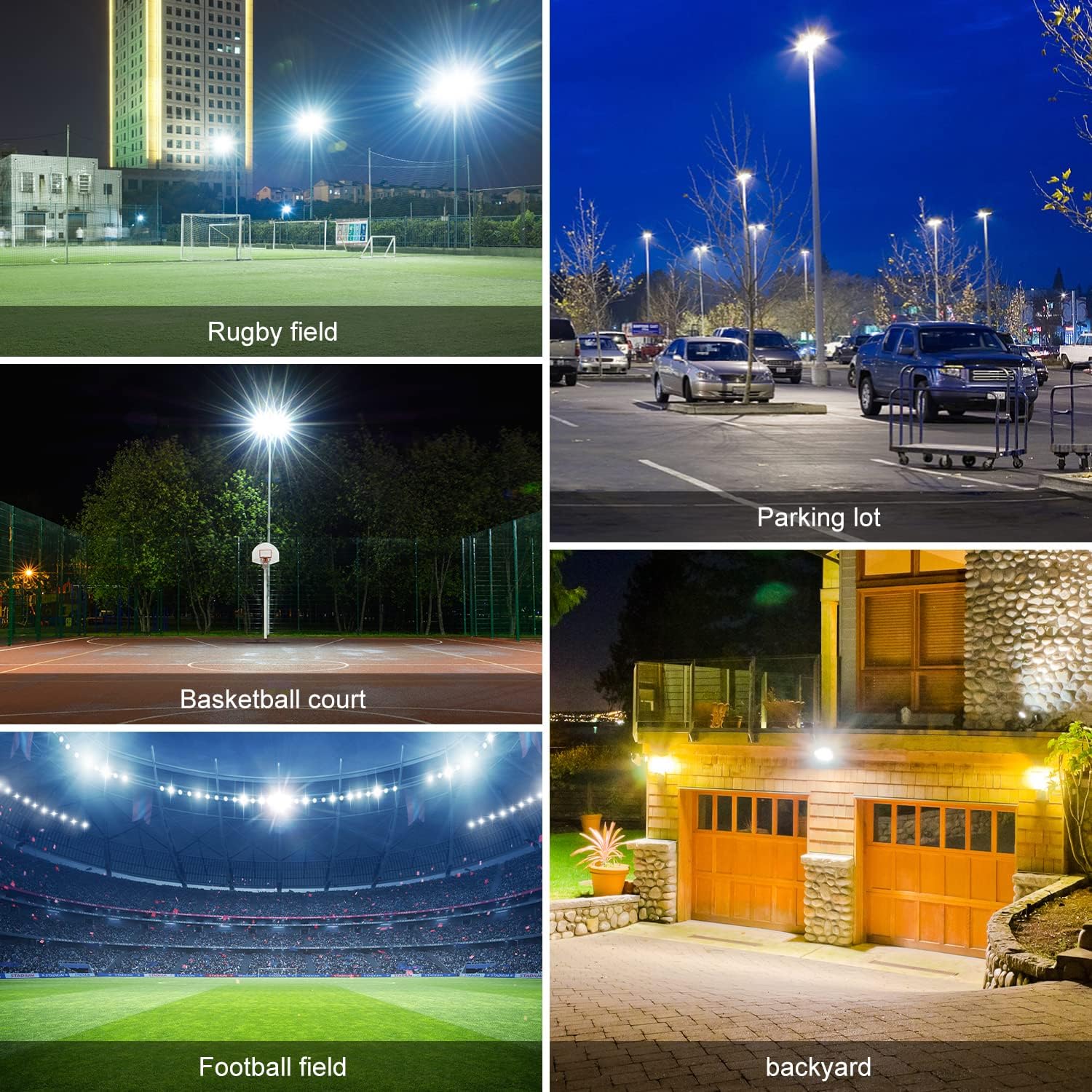 Juyace 36000Lm 1500W Equivalent LED Stadium Flood Light Outdoor Cool White DEMO - Image 7