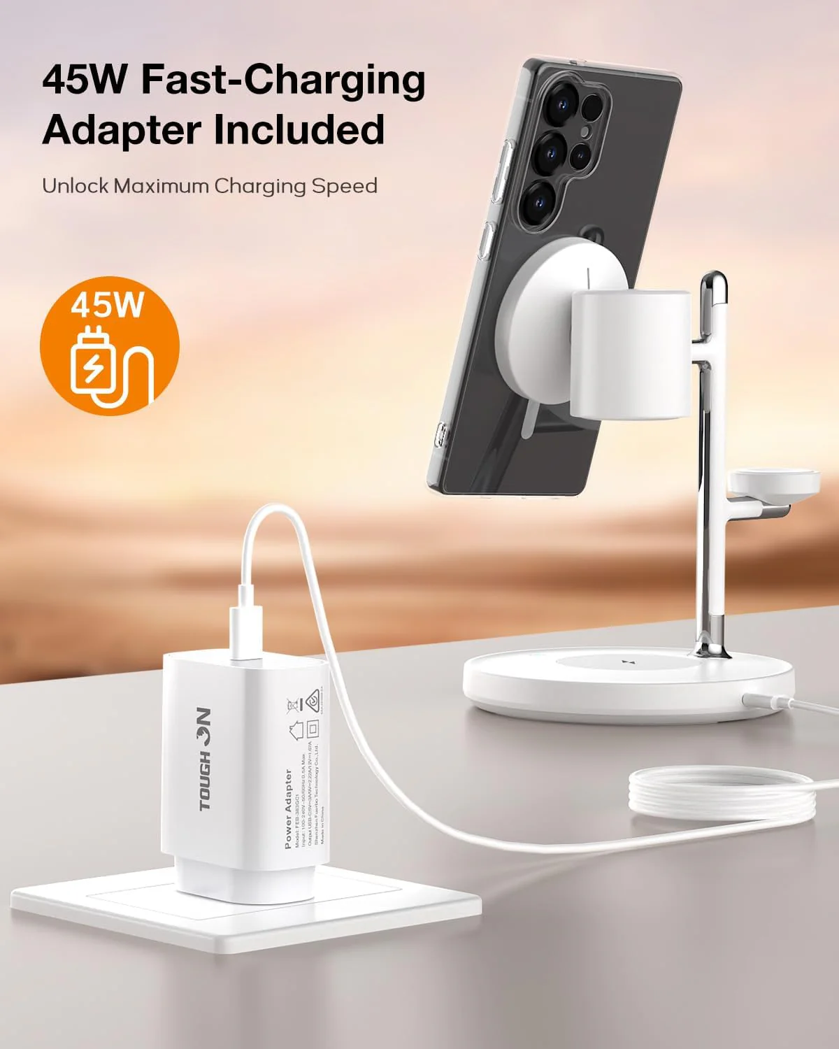 TOUGH ON Induction Chargers 25W 4-in-1 Qi Certified Fast Wireless Charging DEMO - Image 5
