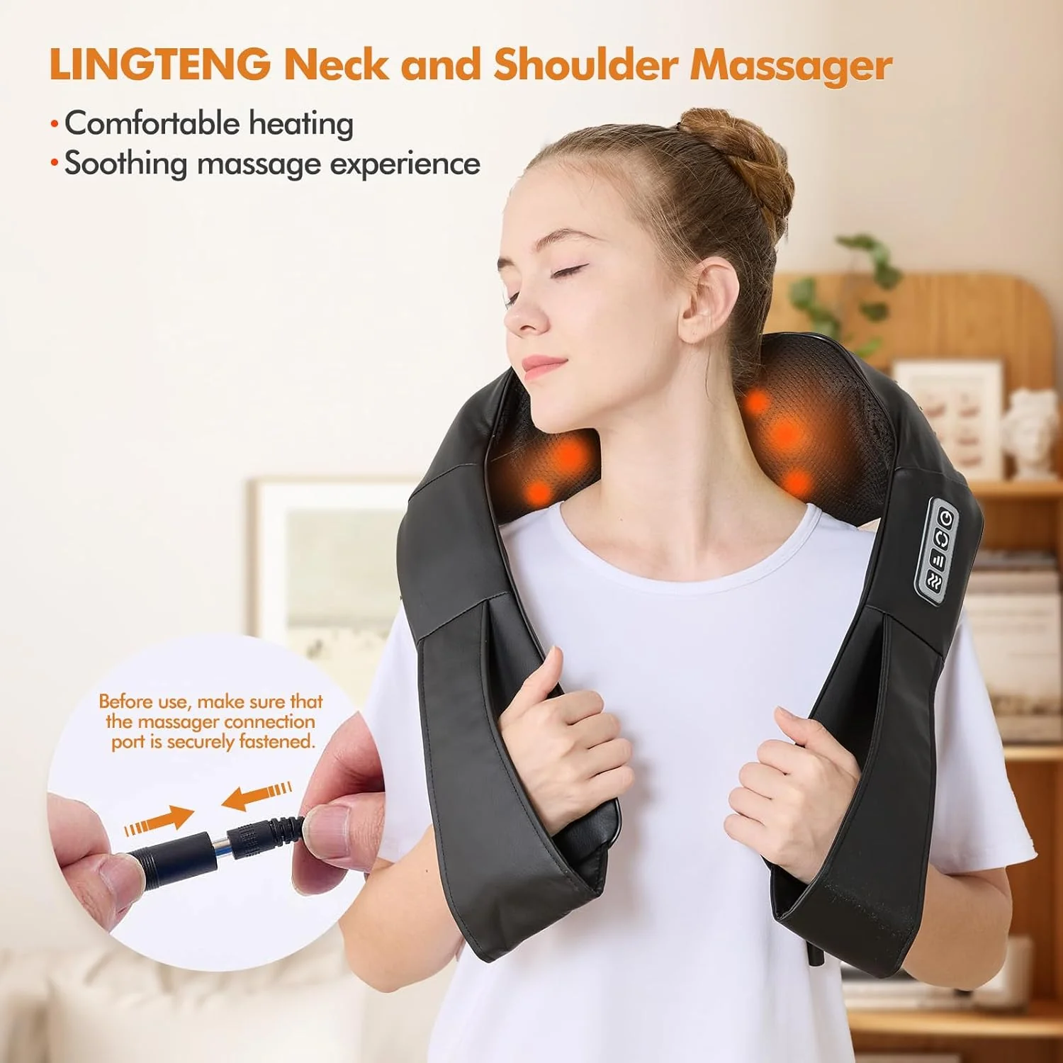 AERLANG Neck and Back Massager with Heat Deep Tissue Shiatsu Kneading DEMO - Image 2