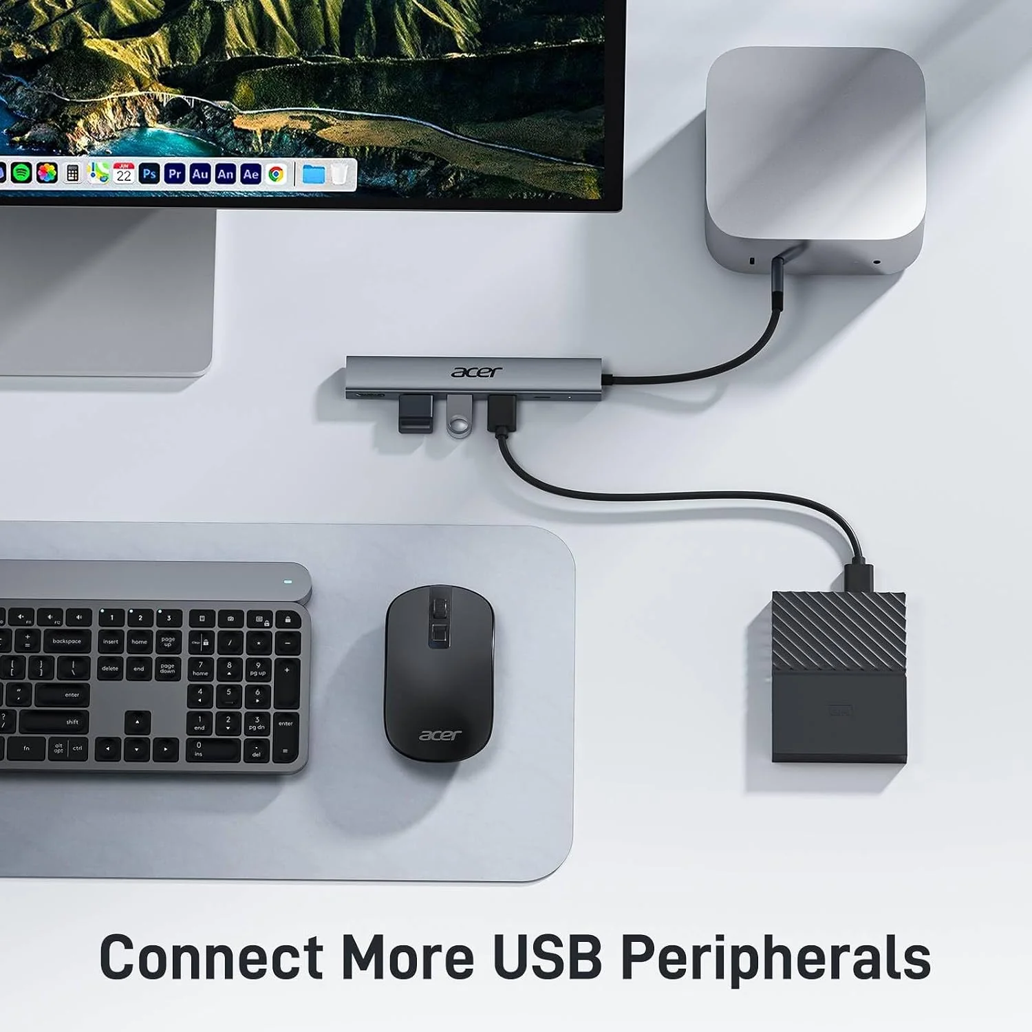 Acer 5-in-1 USB Hubs USB-C Hub Multiport Adapter with HDMI 4K, 100W DEMO - Image 3