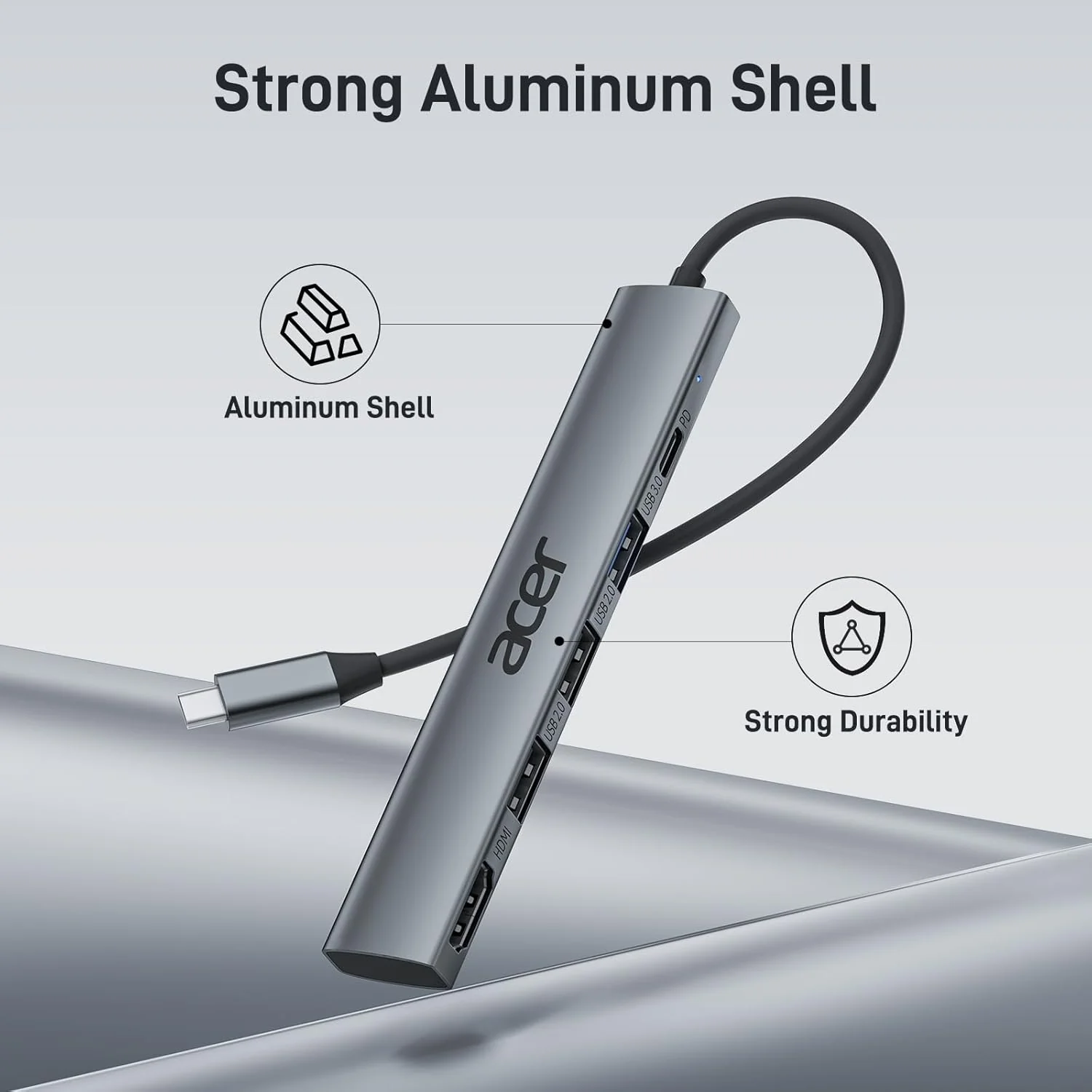 Acer 5-in-1 USB Hubs USB-C Hub Multiport Adapter with HDMI 4K, 100W DEMO - Image 6