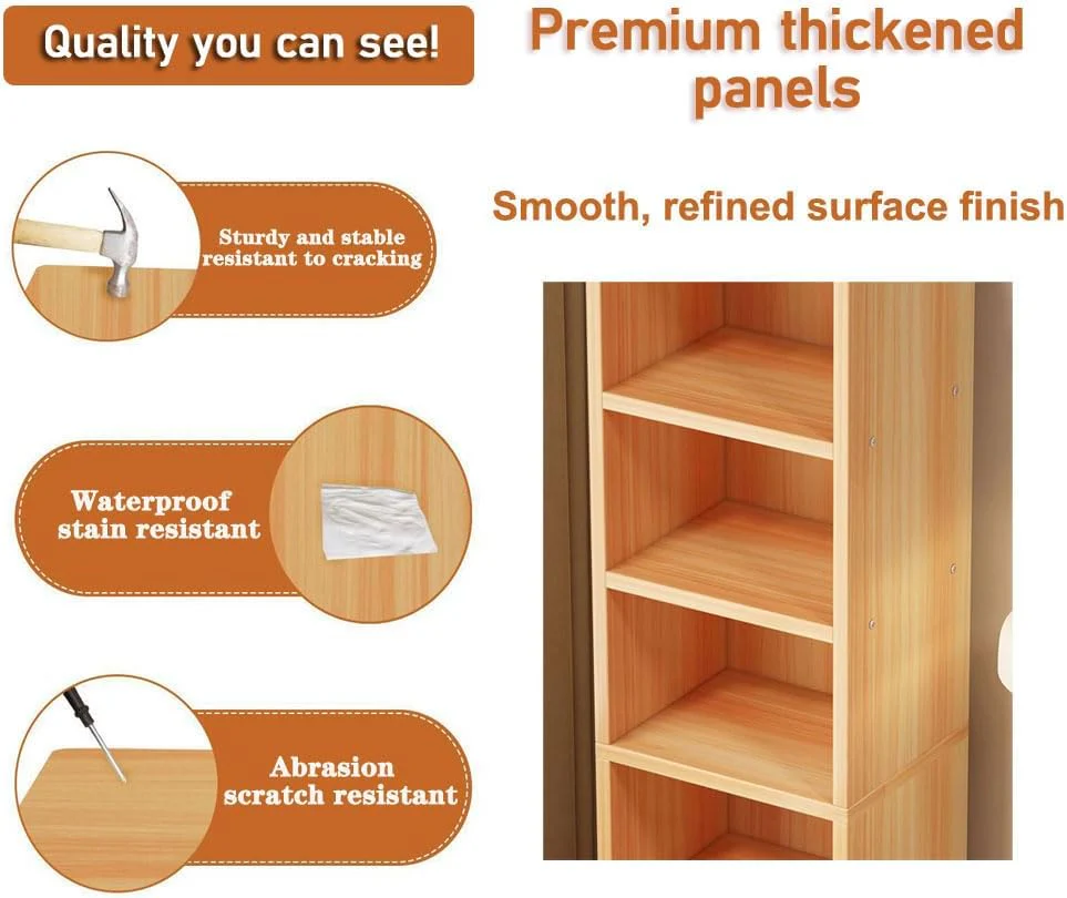 Kaifusen 4 Bookcases Layer Bookcase Corner Shelving Unit Open NEW - Image 8
