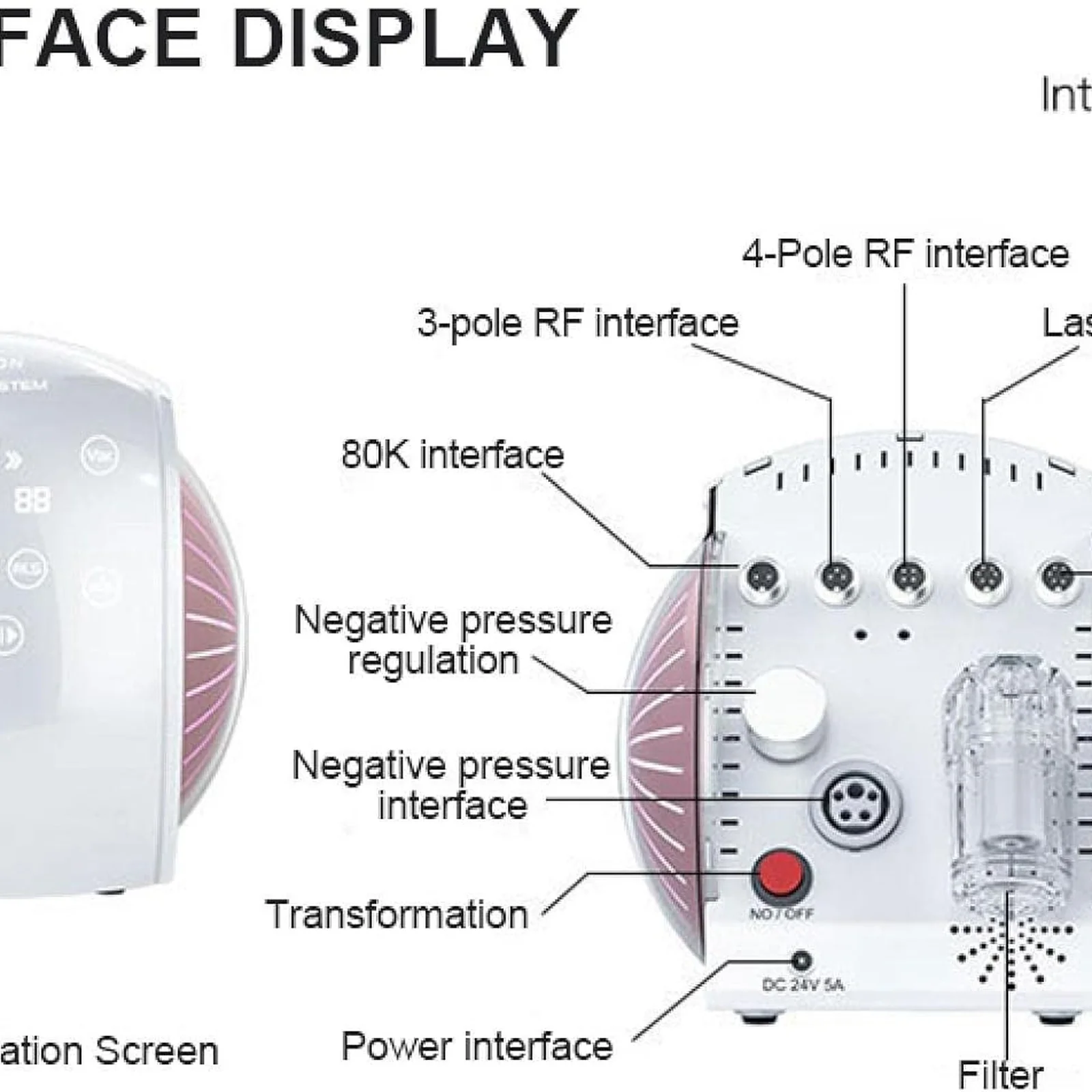 Ultrasonic Powered Facial Cleansing Brush & Body Slimming Tool in White DEMO - Image 2