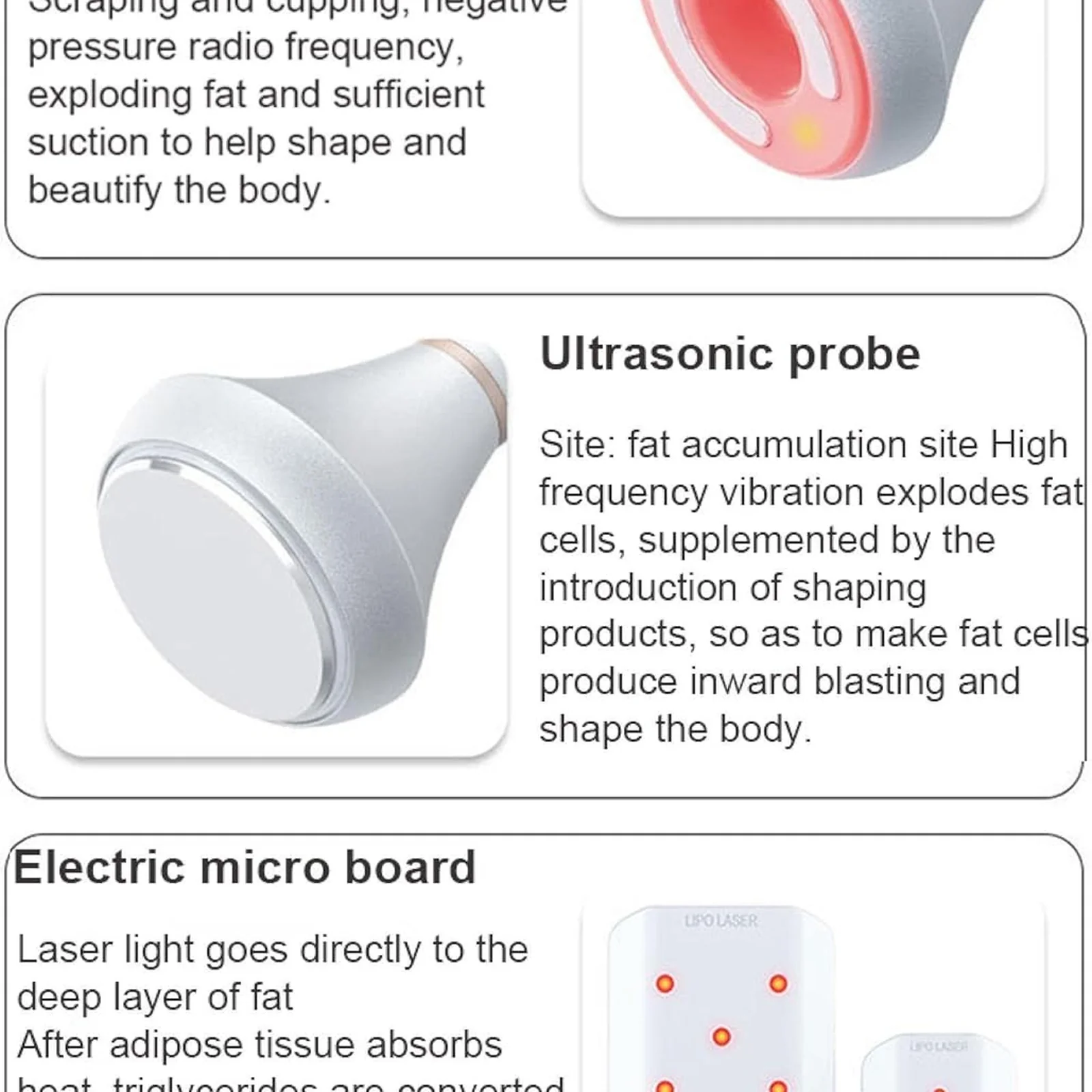 Ultrasonic Powered Facial Cleansing Brush & Body Slimming Tool in White DEMO - Image 5