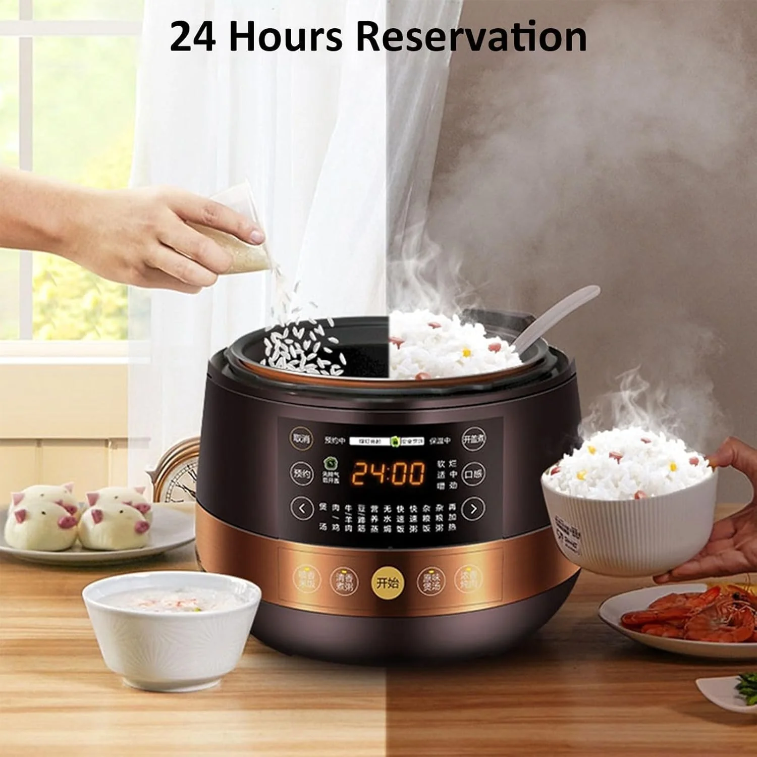 WOOYOOTE 4.8L Electric Pressure Cooker, Slow Cooker & Multi-Functional NEW - Image 5