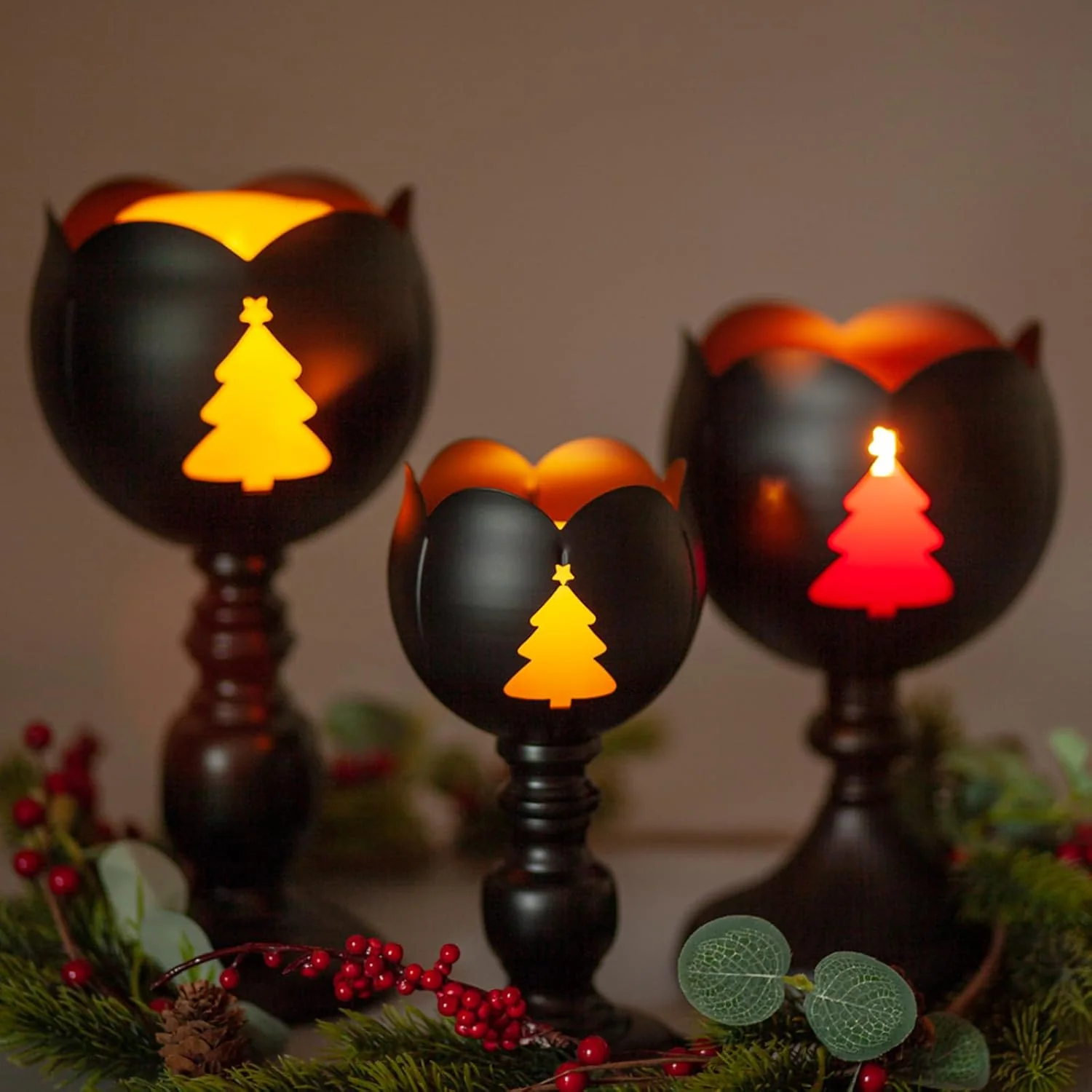 MrMrKura Decorative Black Candle Holders Set of 3 for Dining Table NEW - Image 6