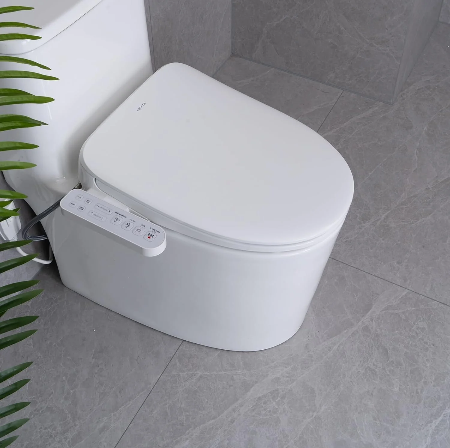 Aqua Space Electric Bidet Toilet Seat with Self-Cleaning Nozzle in White DEMO - Image 7
