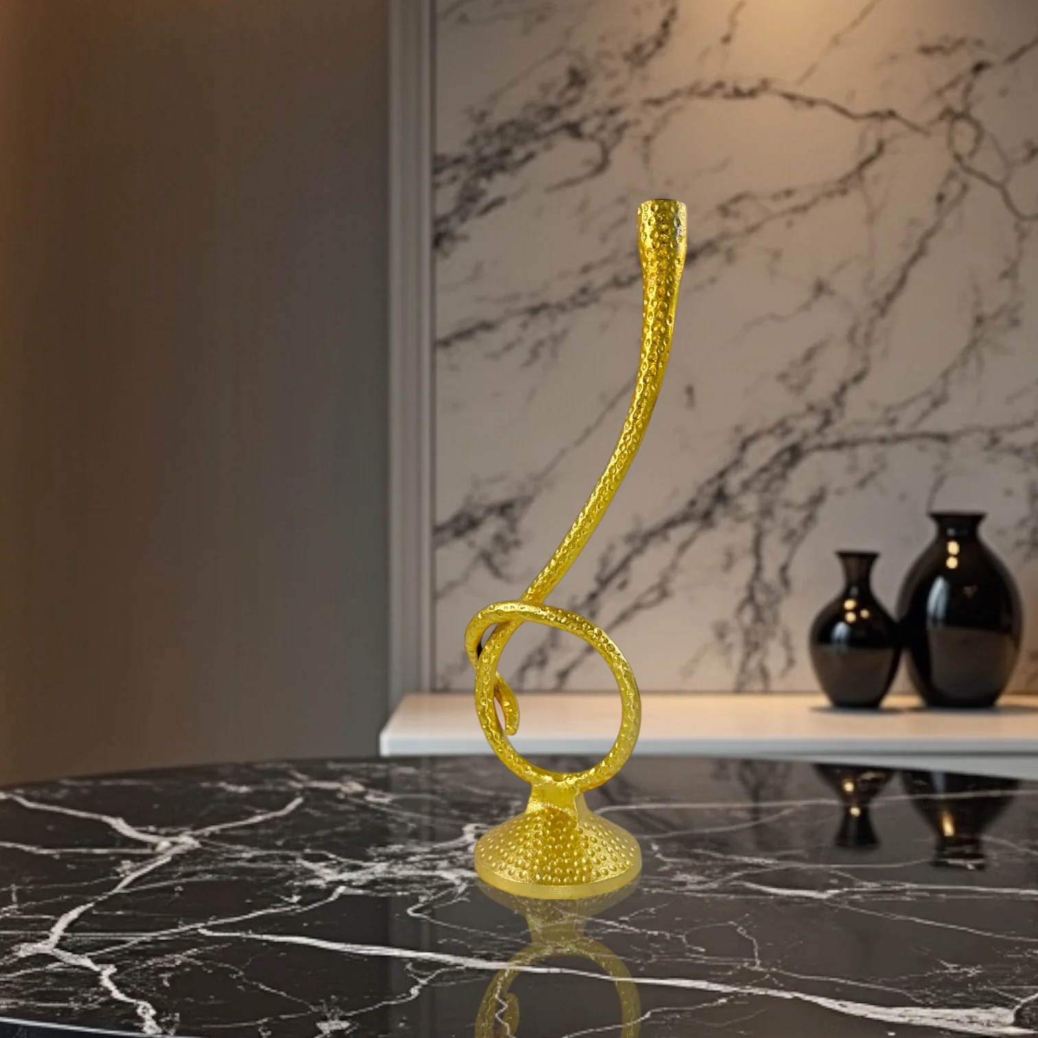 Handcrafted GoldPlated Aluminium Candle HolderElegant Home Decor for All Rooms NEW - Image 6