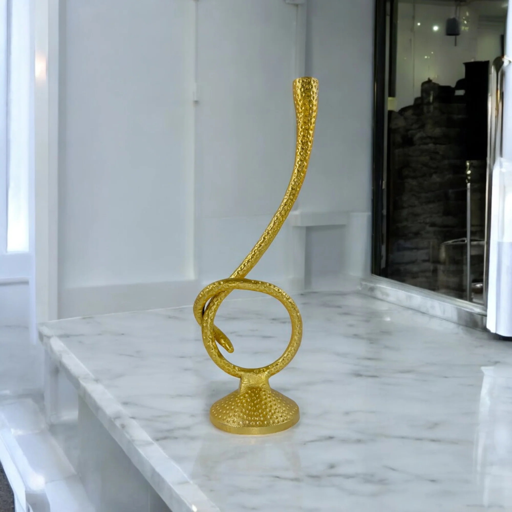 Handcrafted GoldPlated Aluminium Candle HolderElegant Home Decor for All Rooms NEW - Image 8
