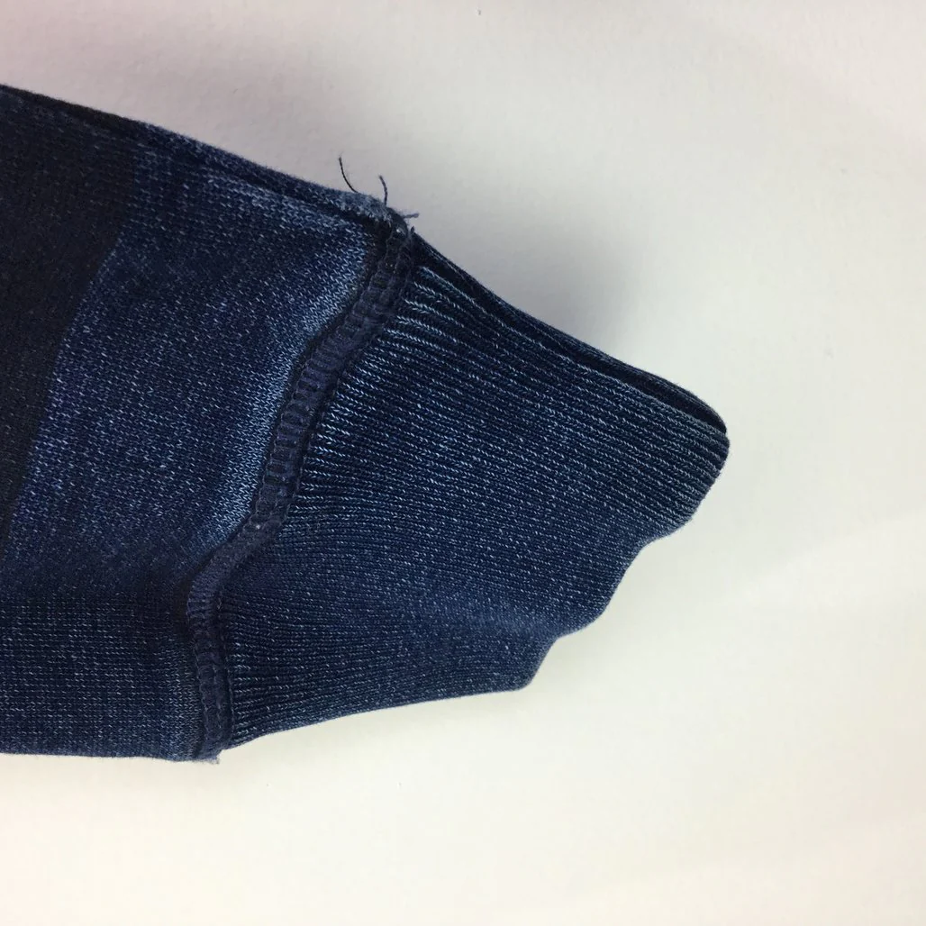 Jeanswest Blue & Navy Striped Hooded Jumper Unisex Size Medium NEW - Image 5