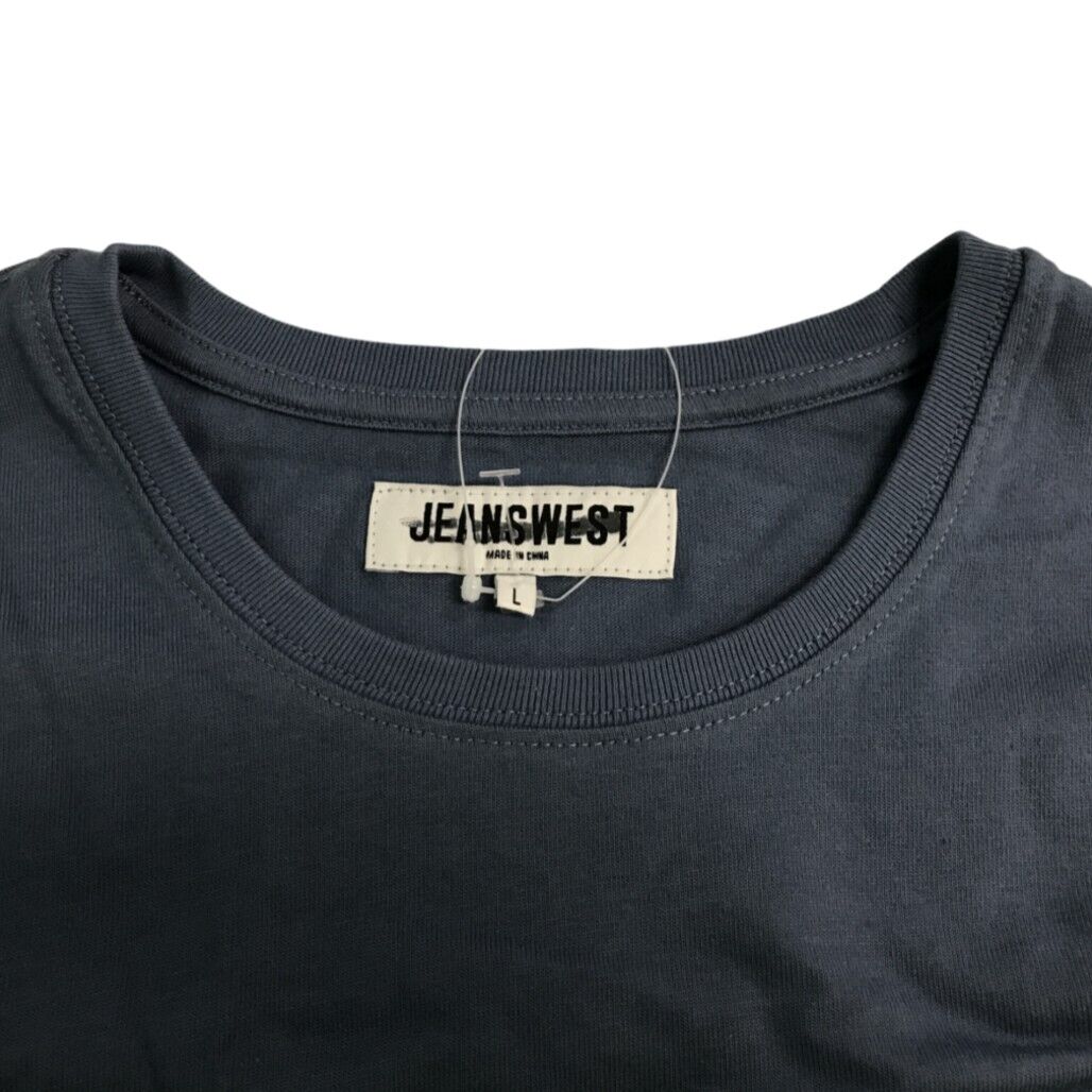 Jeanswest S/Sleeve Hutchings Graphic Print Blue Cotton Tee Mens Size Large NEW - Image 4