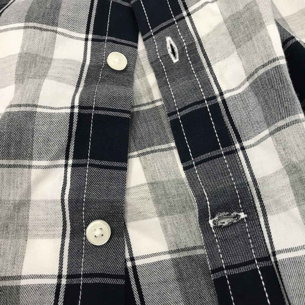 Jeanswest White& Blue Checkered Long Sleeve Button Up Shirt Mens Size L NEW - Image 4