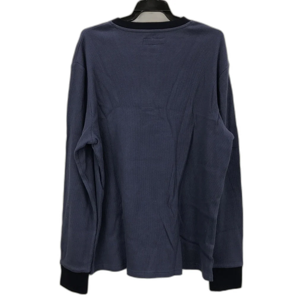 Jeanwest Mens Waffle Textured Long Sleeve Blue Button Shirt Size L NEW - Image 3