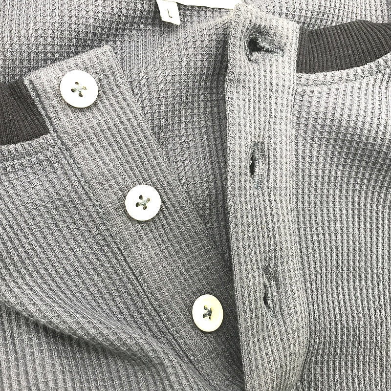 Jeanwest Mens Waffle Textured Long Sleeve Blue Button Shirt Size L NEW - Image 4