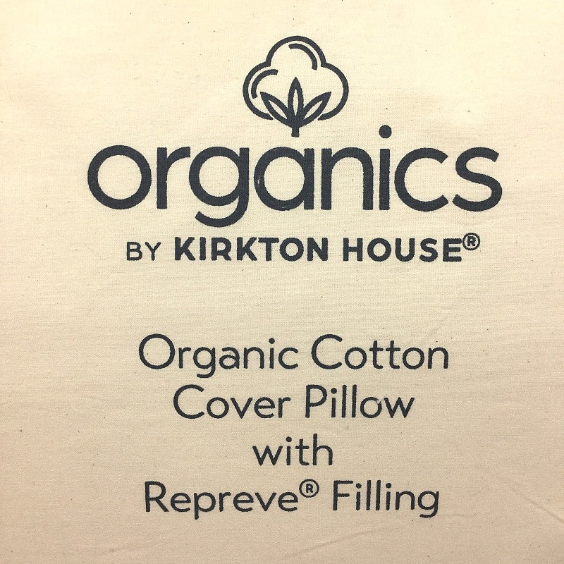 Kirkton House Soft Organic Cotton Cover Pillow with Filling 45x70cm NEW - Image 3