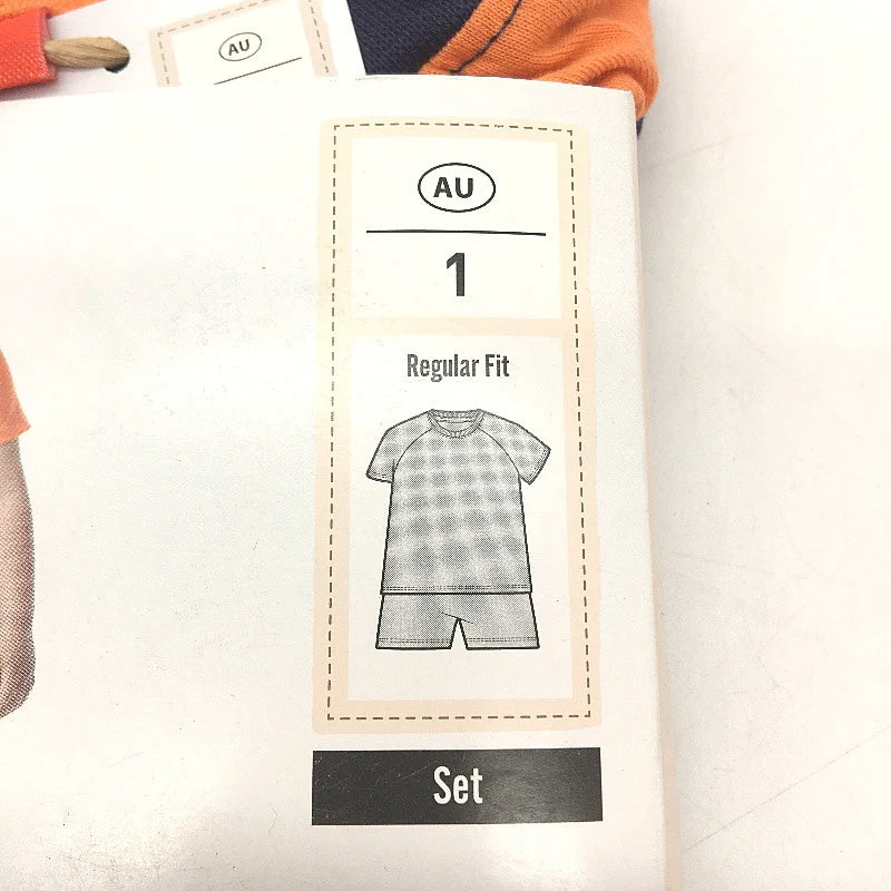 Lily & Dan Twin Pack Regular Fit Short Sleeve Infant Knit PJ Set Boys Size 1 NEW - Image 3