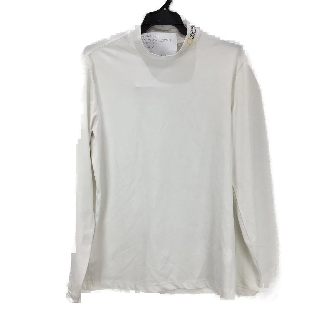 National Geographic Basic White Rash Shirt Mens Size US Small