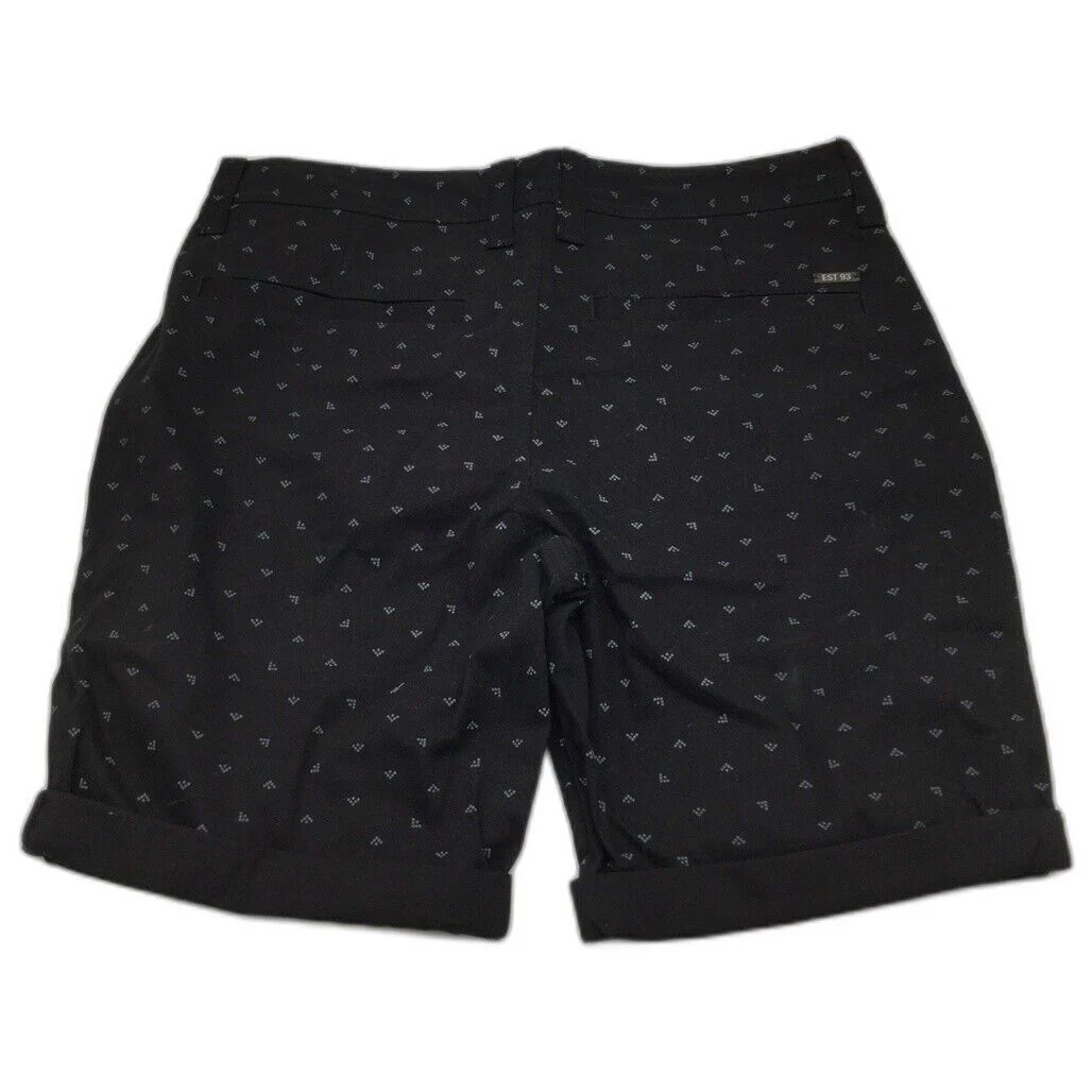 NEW Jay Jays Chino Cotton Blend Black & Grey Dot Print Shorts Mens Size 28 - Image 2