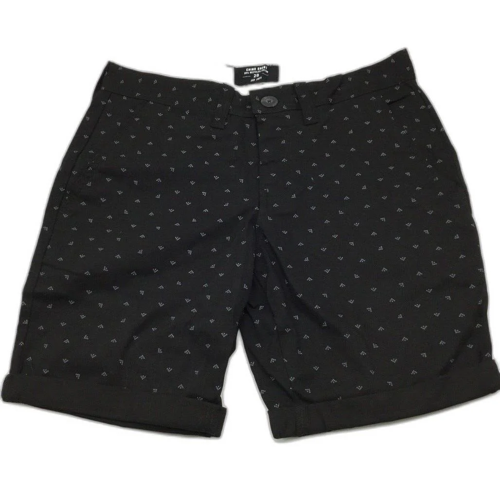 NEW Jay Jays Chino Cotton Blend Black & Grey Dot Print Shorts Mens Size 28 - Image 6