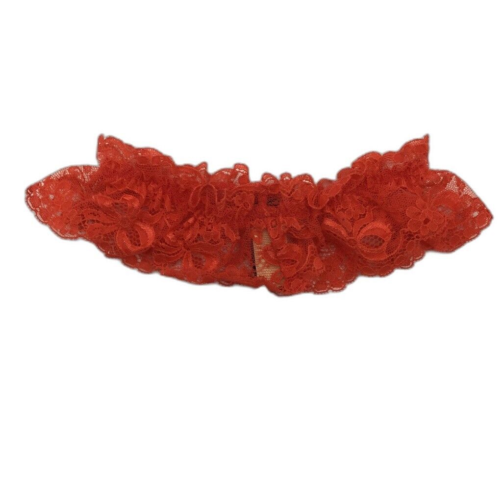 NEW La Perla Italy Red Floral Lace Thigh Garter Stretchy Ribbon Ladies Size I2 - Image 14