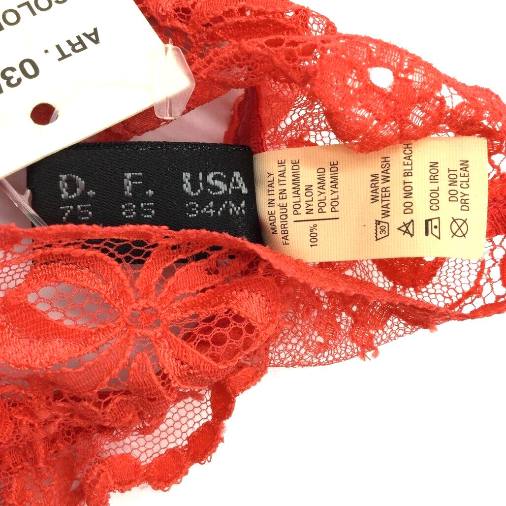 NEW La Perla Italy Red Floral Lace Thigh Garter Stretchy Ribbon Ladies Size I2 - Image 6
