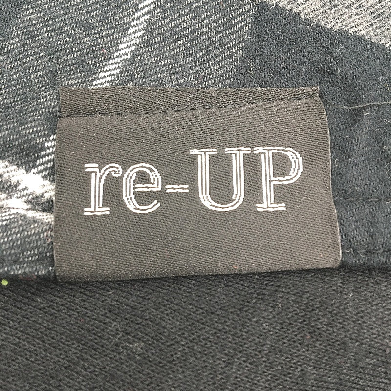 reWORKED re-UP Handcrafted Upcycled Fabrics Grey Red Hoodie Jumper Size L - Image 6