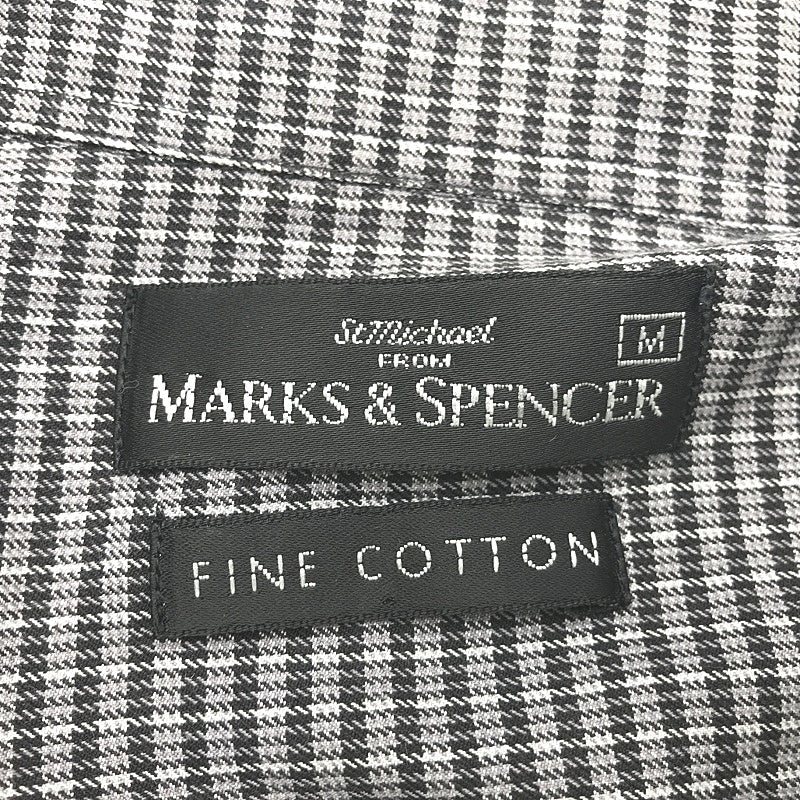 St Michael Marks & Spencer Fine Cotton Checkered Button Up Shirt Mens Size M - Image 3