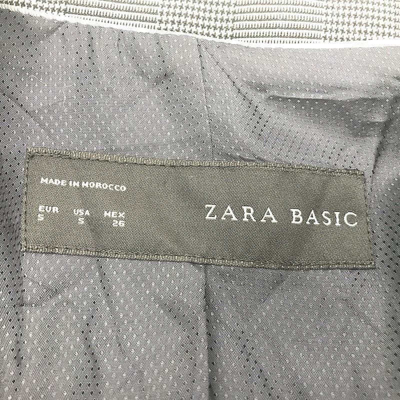 Zara Basic Single Breasted Checkered Grey Blazer Jacket Ladies Size Small - Image 4