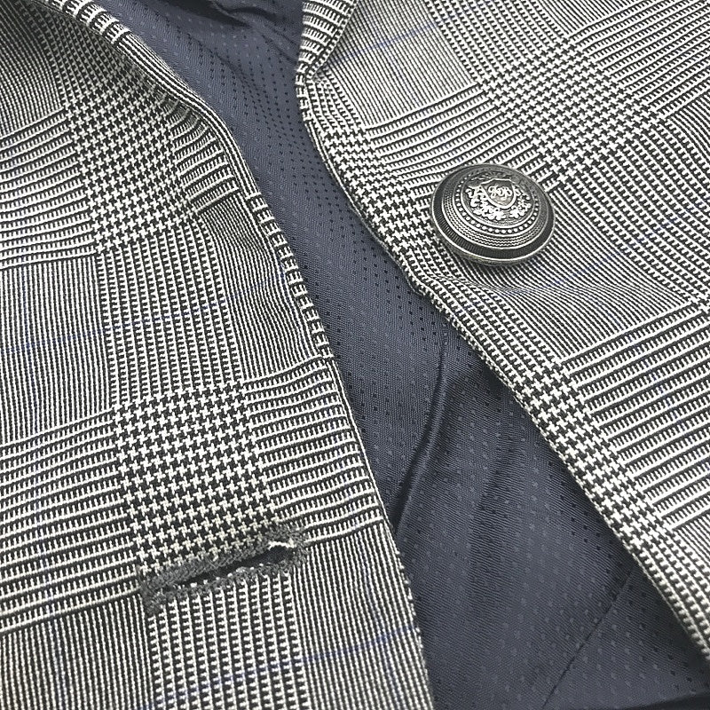 Zara Basic Single Breasted Checkered Grey Blazer Jacket Ladies Size Small - Image 7